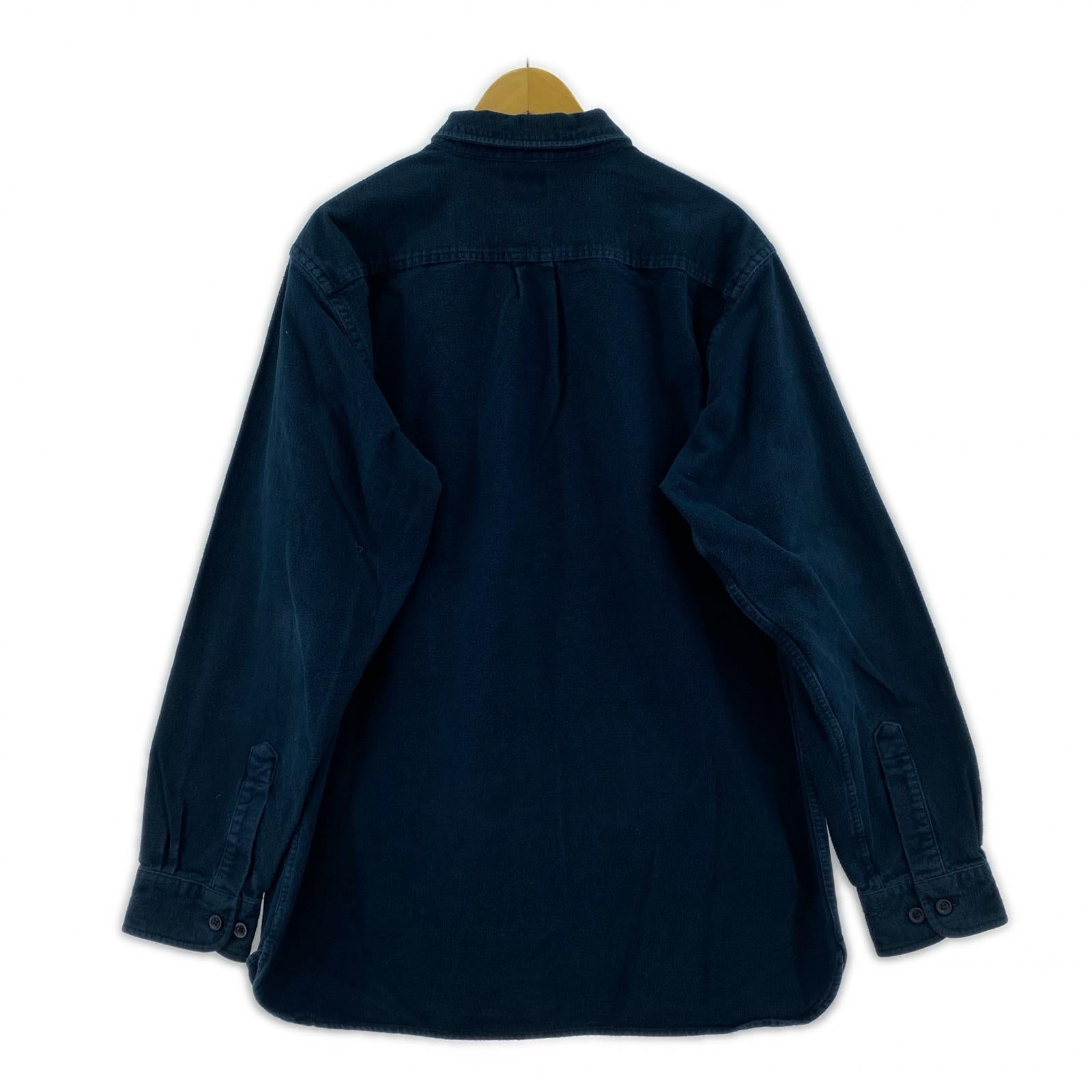長袖シャツ L.L.Bean シャモアクロス シャツ L ネイビー L ネイビー