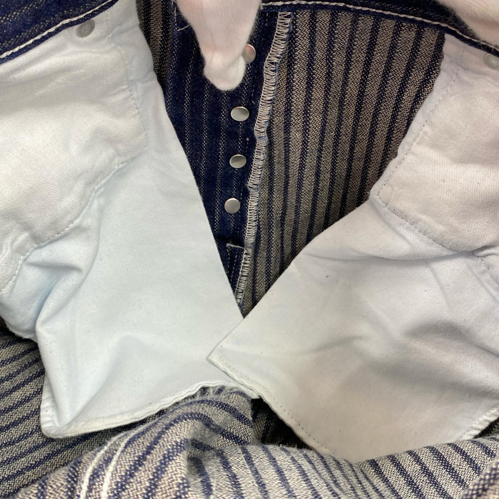 デニムパンツ ストライプデニムパンツ 30 ネイビー