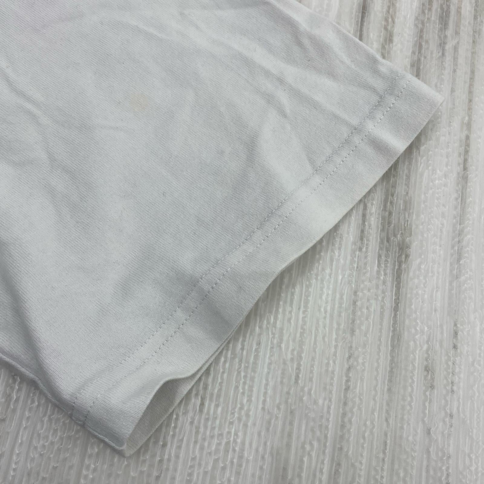 半袖Tシャツ 綿度詰天竺切替Tシャツ L ホワイト