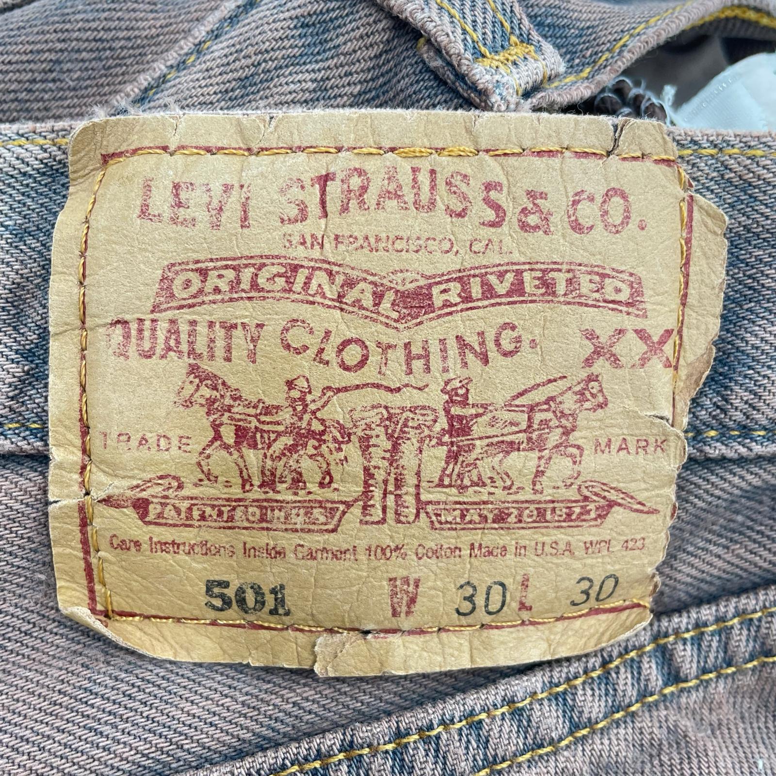 デニムパンツ Levi's 6501-0193 30 ブラウン