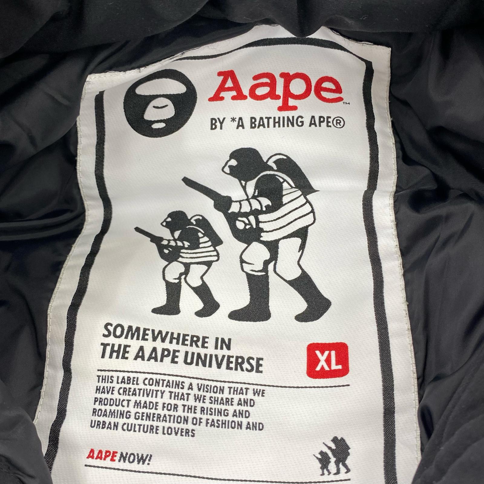 ダウンジャケット AAPE BY ダウンジャケット XL BLK ブラック