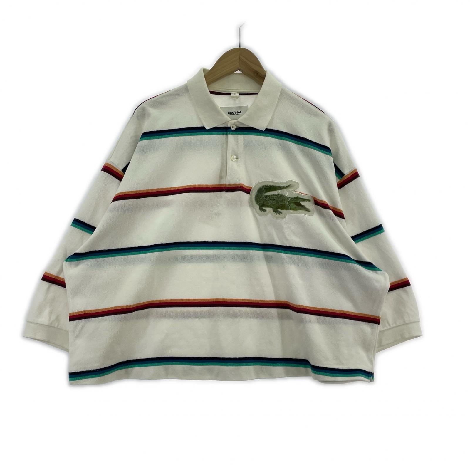ポロシャツ 3D PATCH OVERSIZED POLO SHIRT (M) M ホワイト