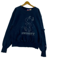 スウェット ×PEANUTS 90s-00s REVERSE WEAVE L ネイビー