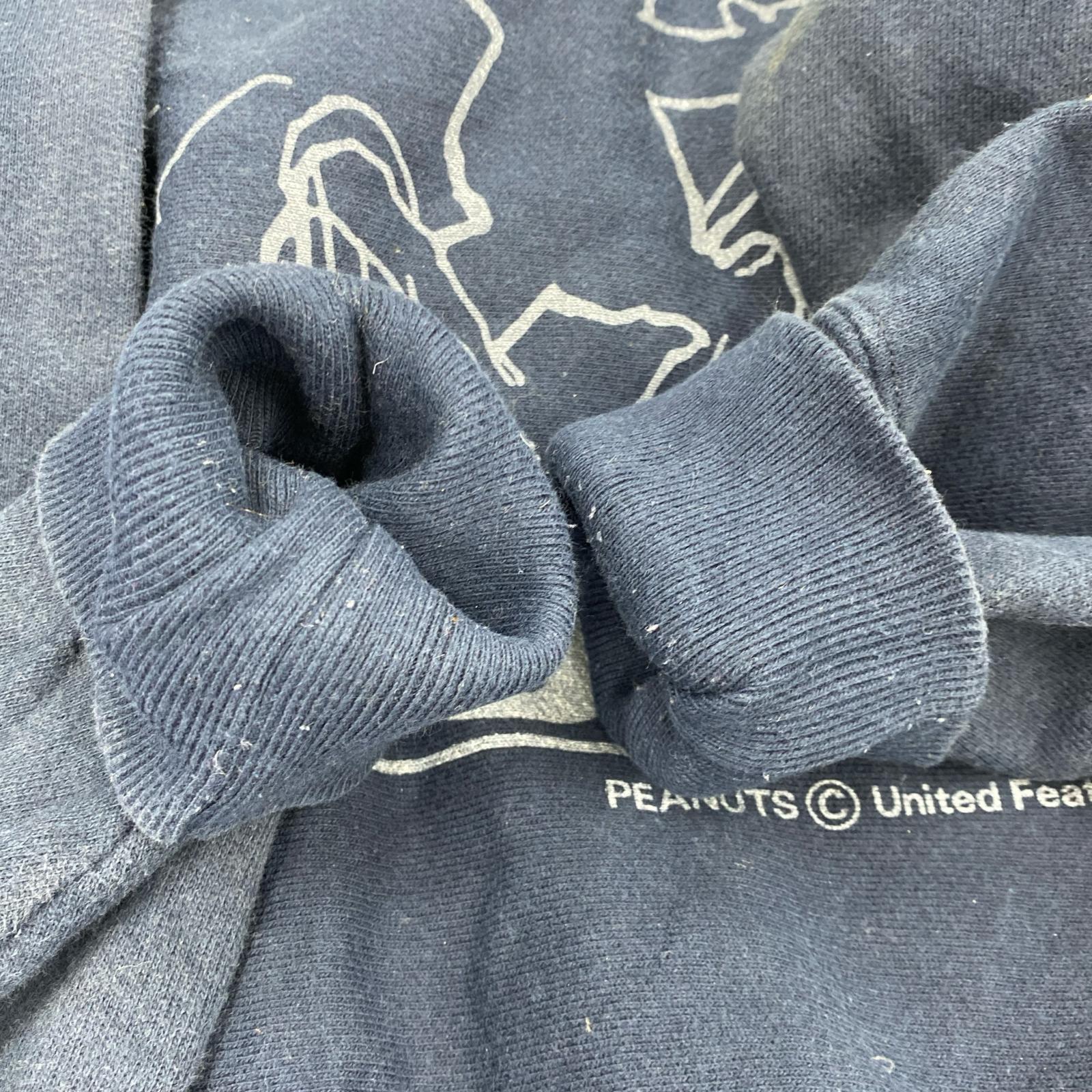 スウェット ×PEANUTS 90s-00s REVERSE WEAVE L ネイビー