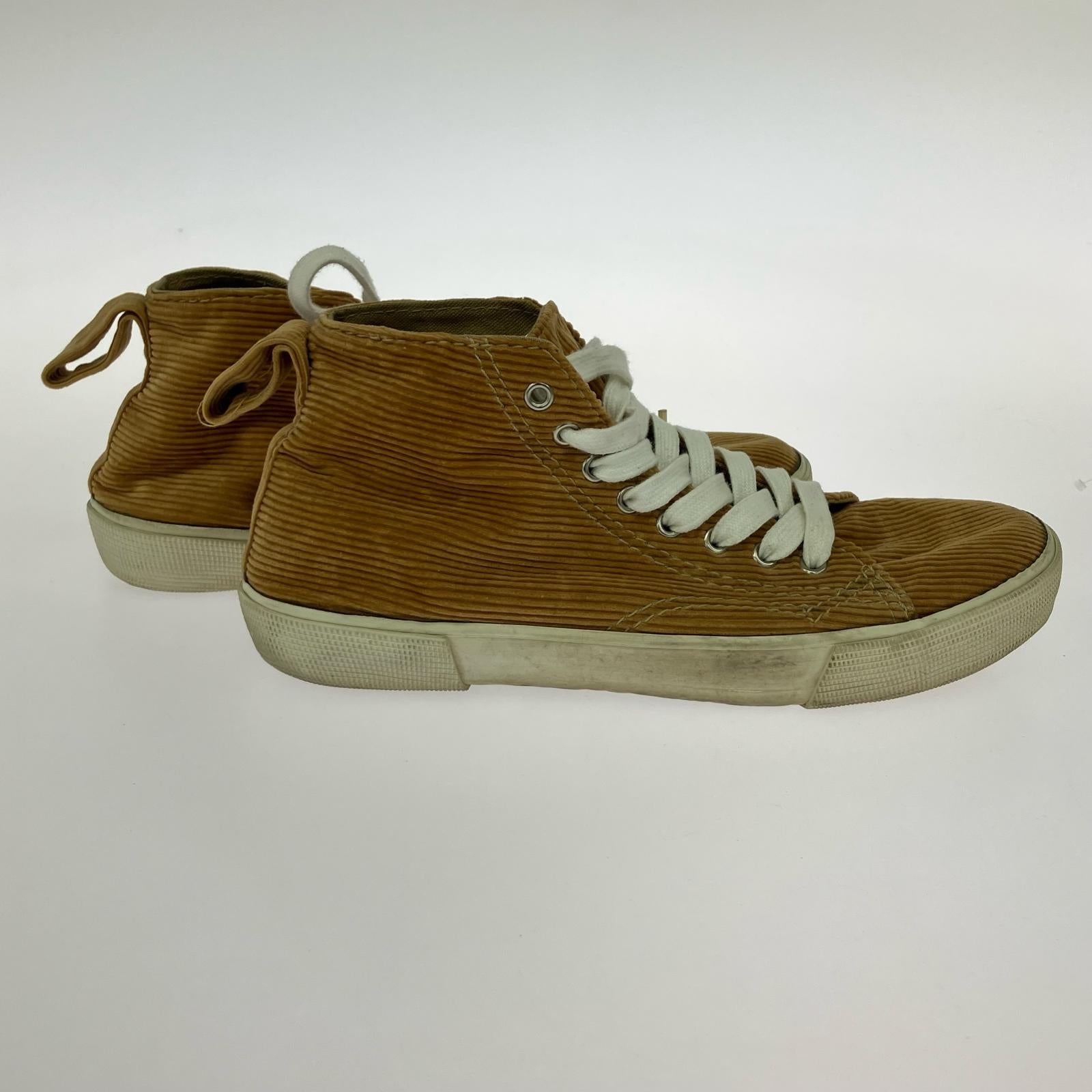 スニーカー HOMME コーデュロイ ハイカット スニーカー 7eye ブラウン