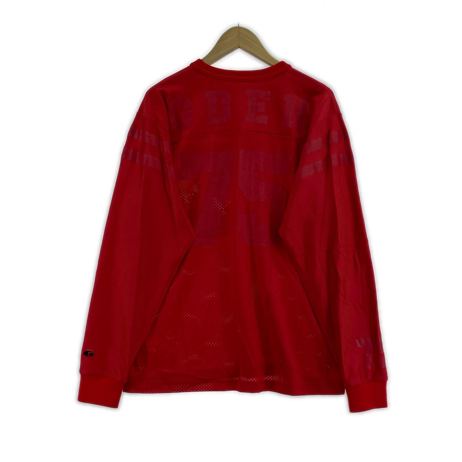 長袖Tシャツ 00S ナンバリング 背番号75 L/S フットボールTee レッド レッド