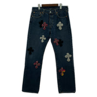 デニムパンツ Y.A.R.N 501 Body Knit Cross Denim W35
