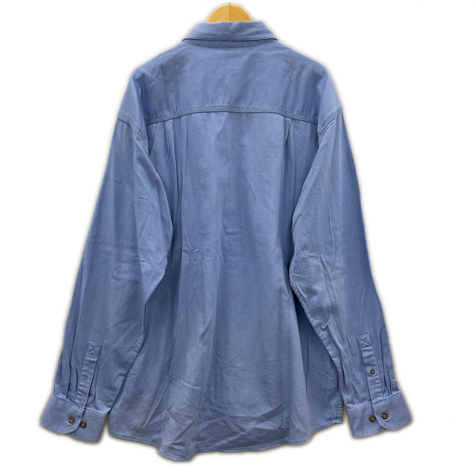 長袖シャツ Carhartt FR ワークシャツ ワッペン 青 (L) L