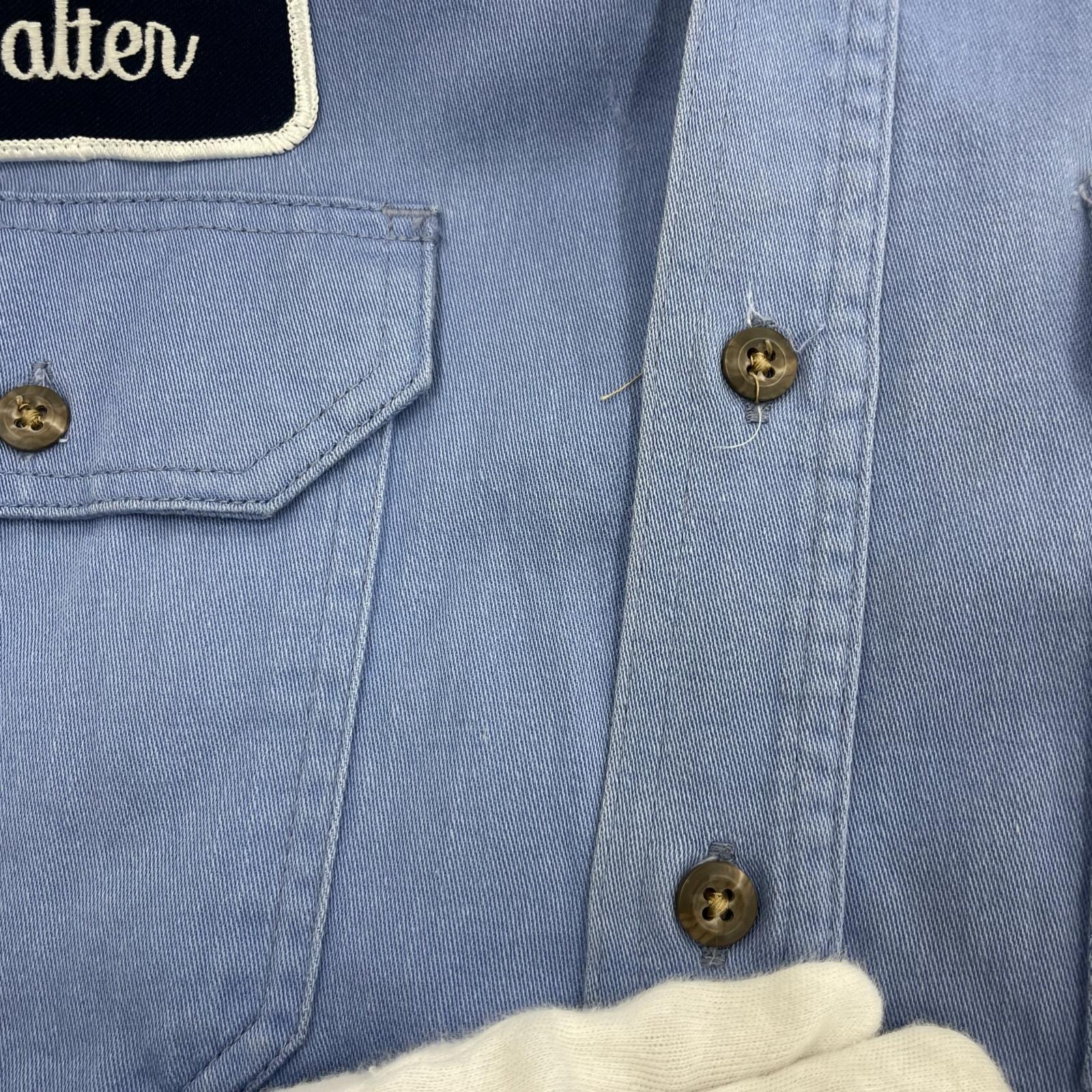 長袖シャツ Carhartt FR ワークシャツ ワッペン 青 (L) L