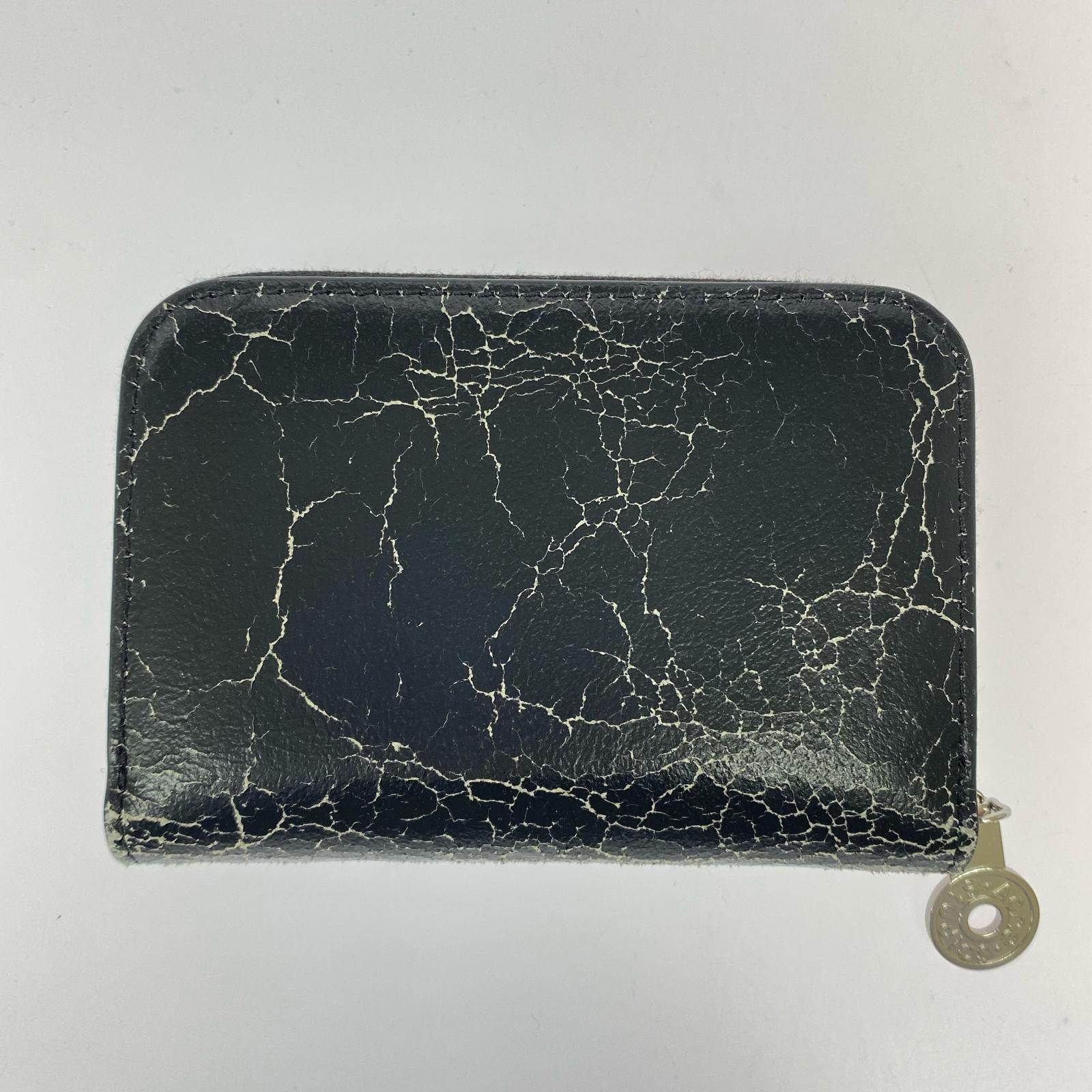 コンパクトウォレット acne studios レザーファスナーウォレット ブラック