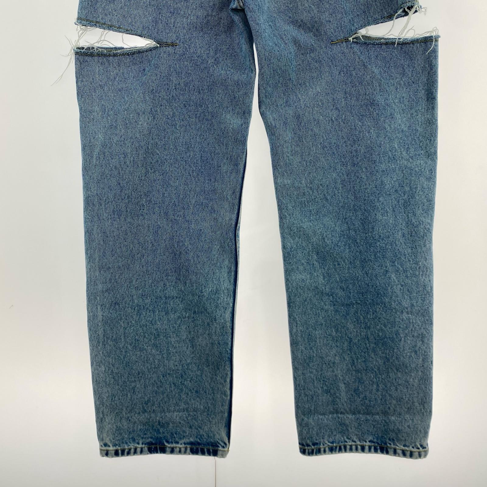 デニムパンツ DENIM JEANS WITH SLASH DETAILS 38 ブルー