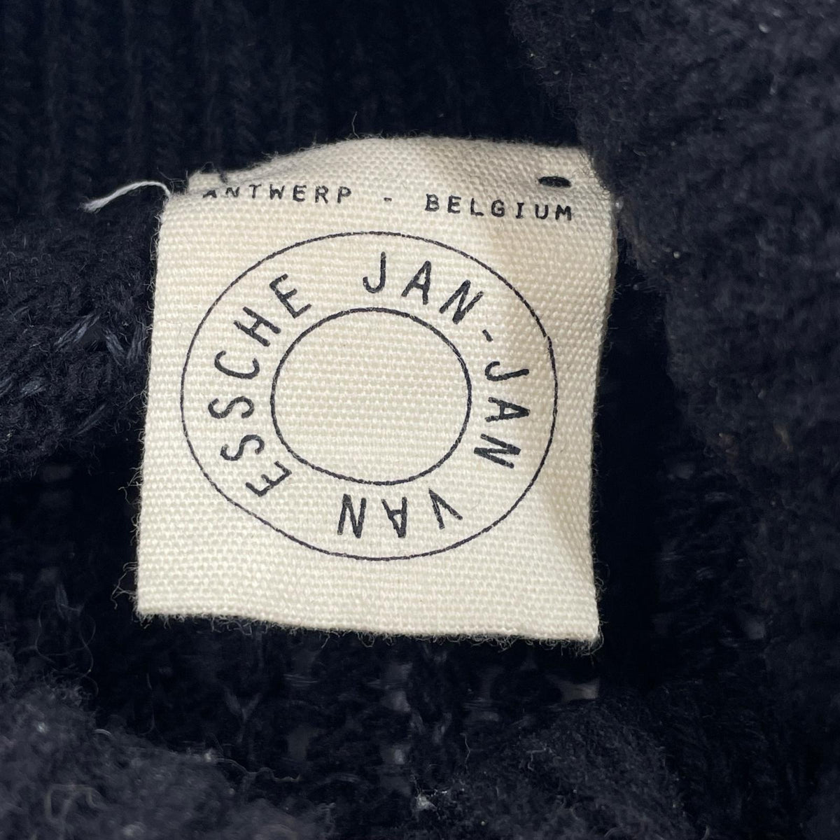 ニット JAN-JAN VAN ESSCHE ボーダータートルネックニット M ブラック