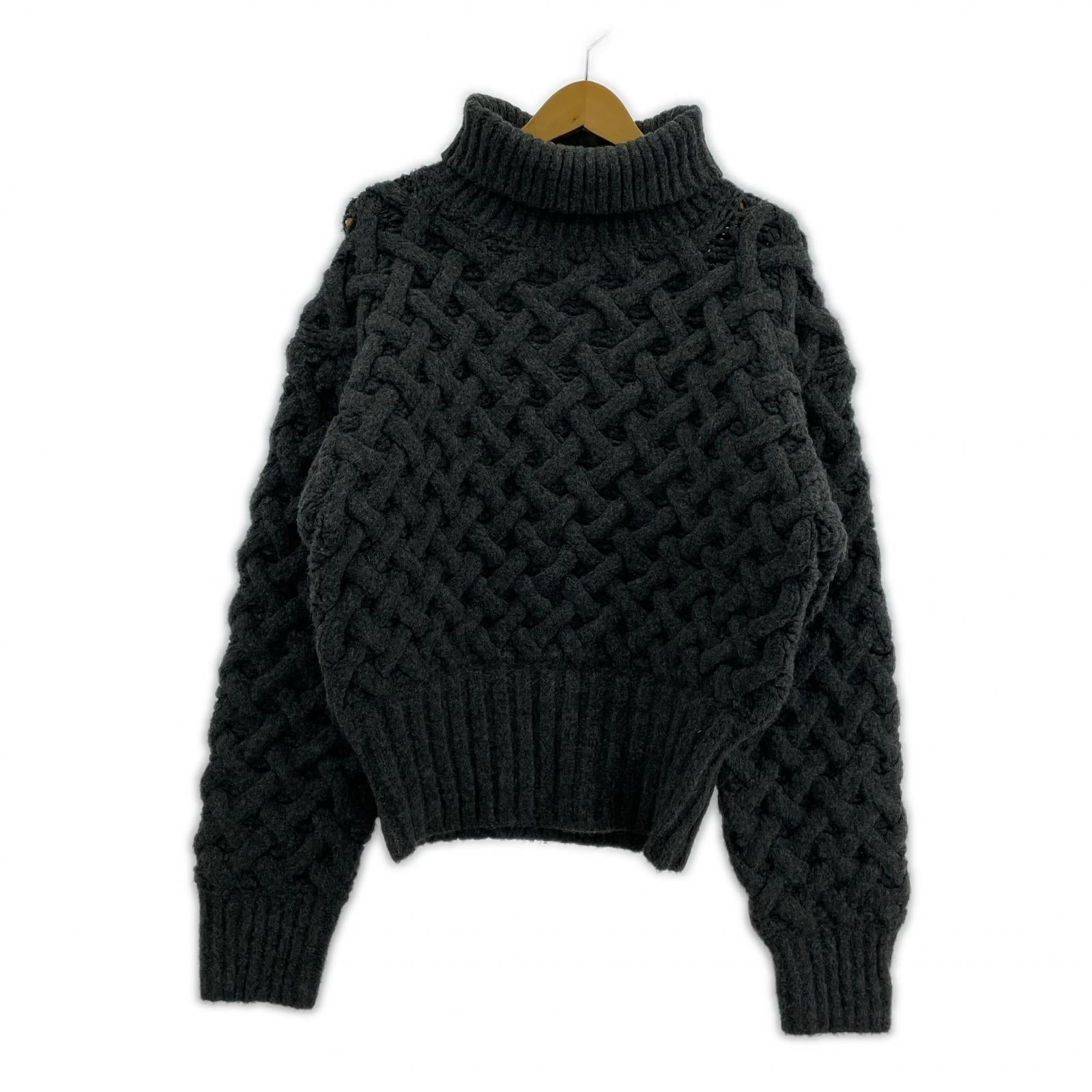 ニット TELOPLAN/kenzie knit/ケーブルニット フリー グレー