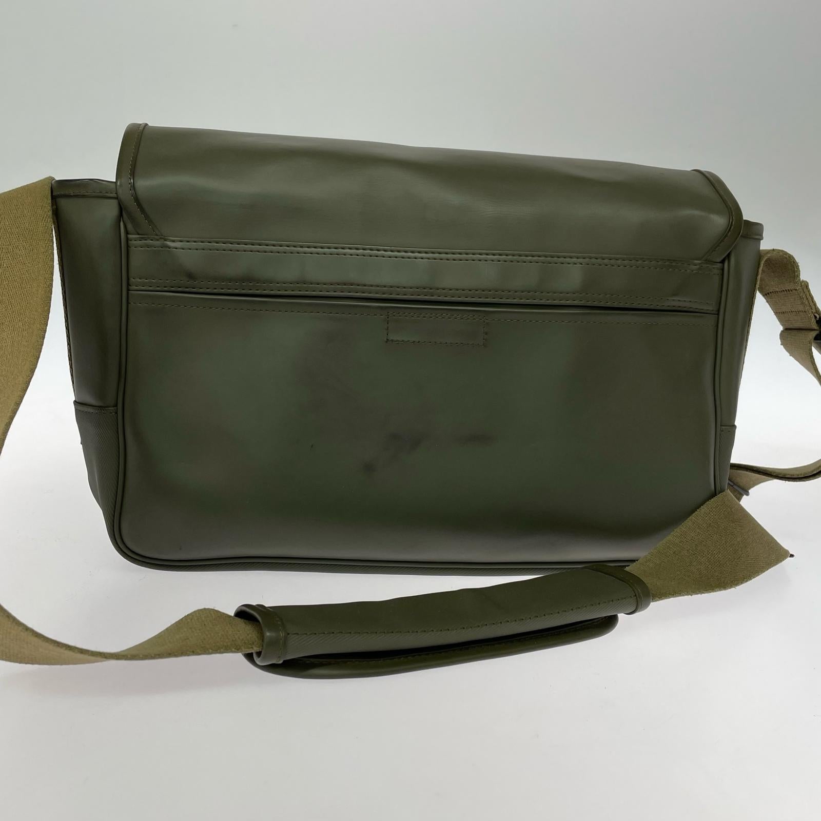 ショルダーバッグ BARON/レザーサッチェルバッグ カーキ