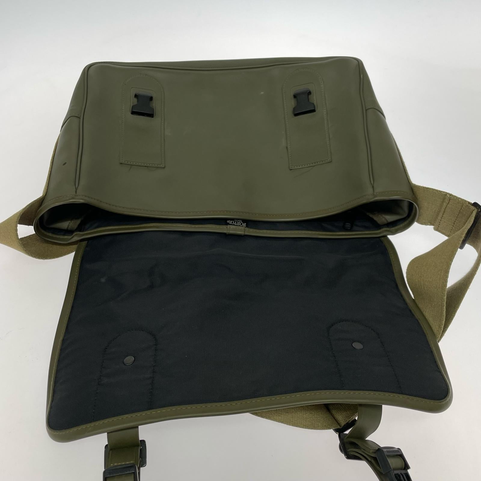 ショルダーバッグ BARON/レザーサッチェルバッグ カーキ