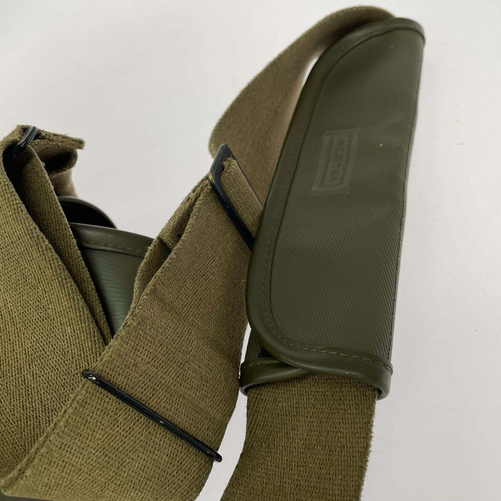 ショルダーバッグ BARON/レザーサッチェルバッグ カーキ