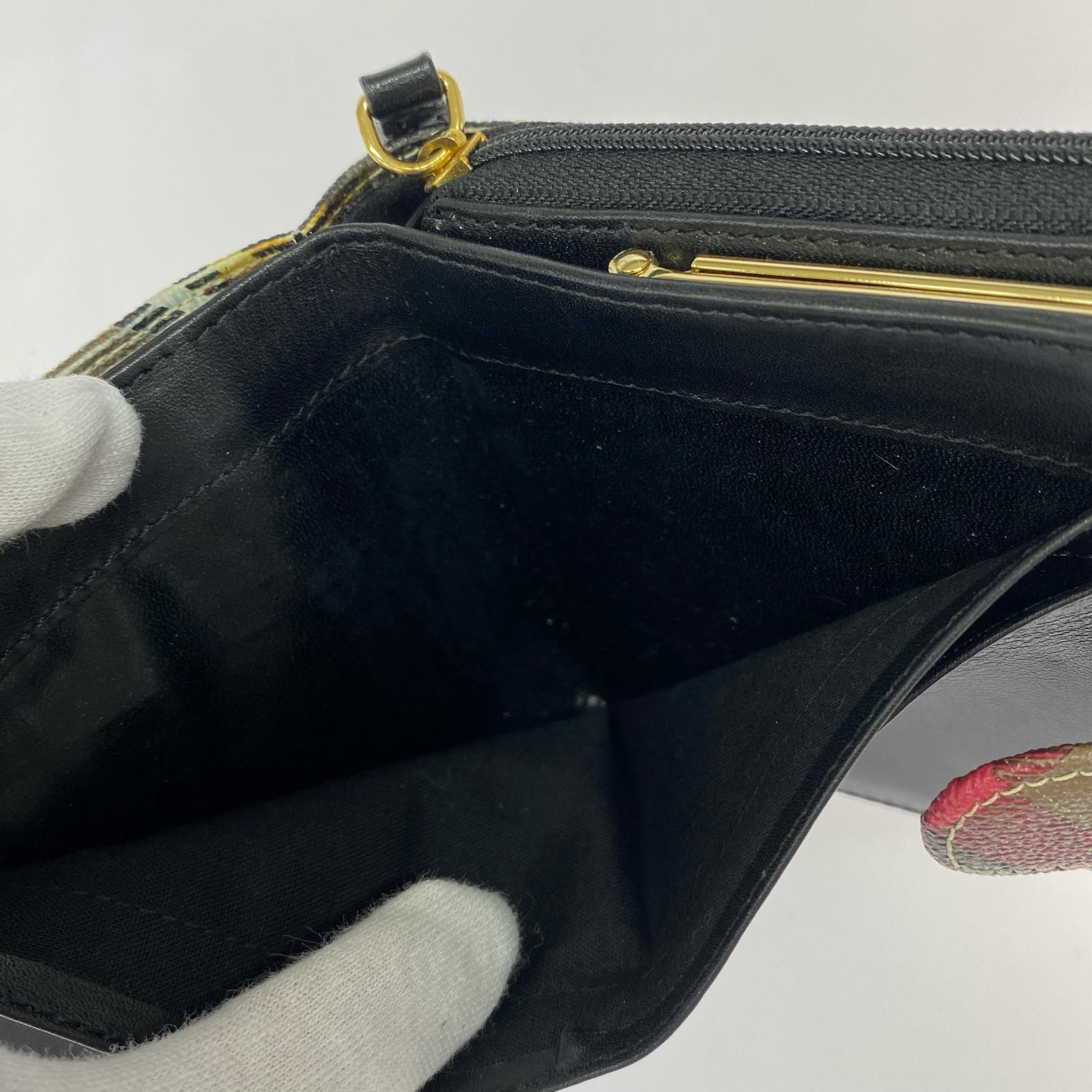 コンパクトウォレット タータンチェック 二つ折り財布 がま口 マルチカラー