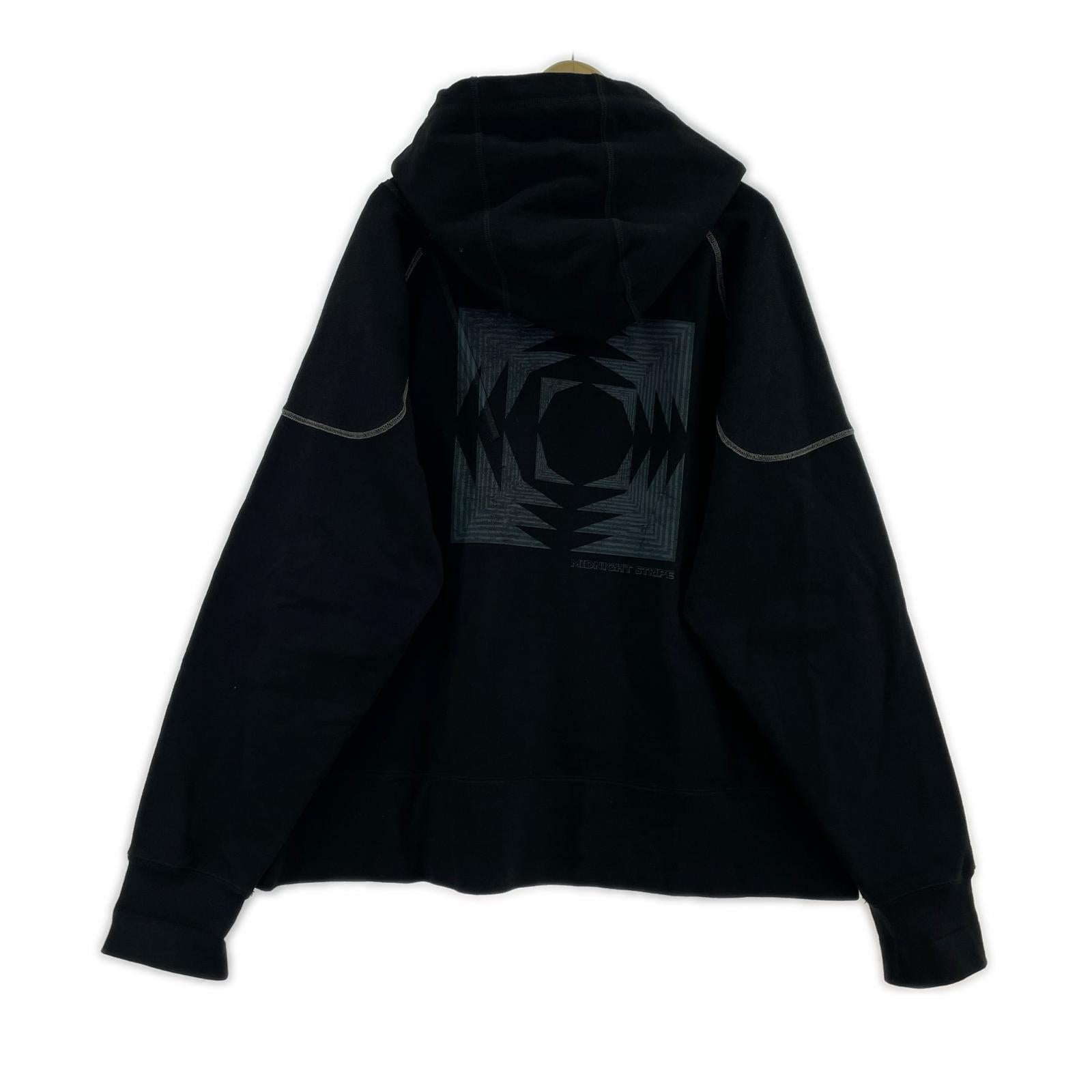 パーカー kiko kostadinov 19AW MIDNIGHT STRIPE バックデザインパーカー M ブラック