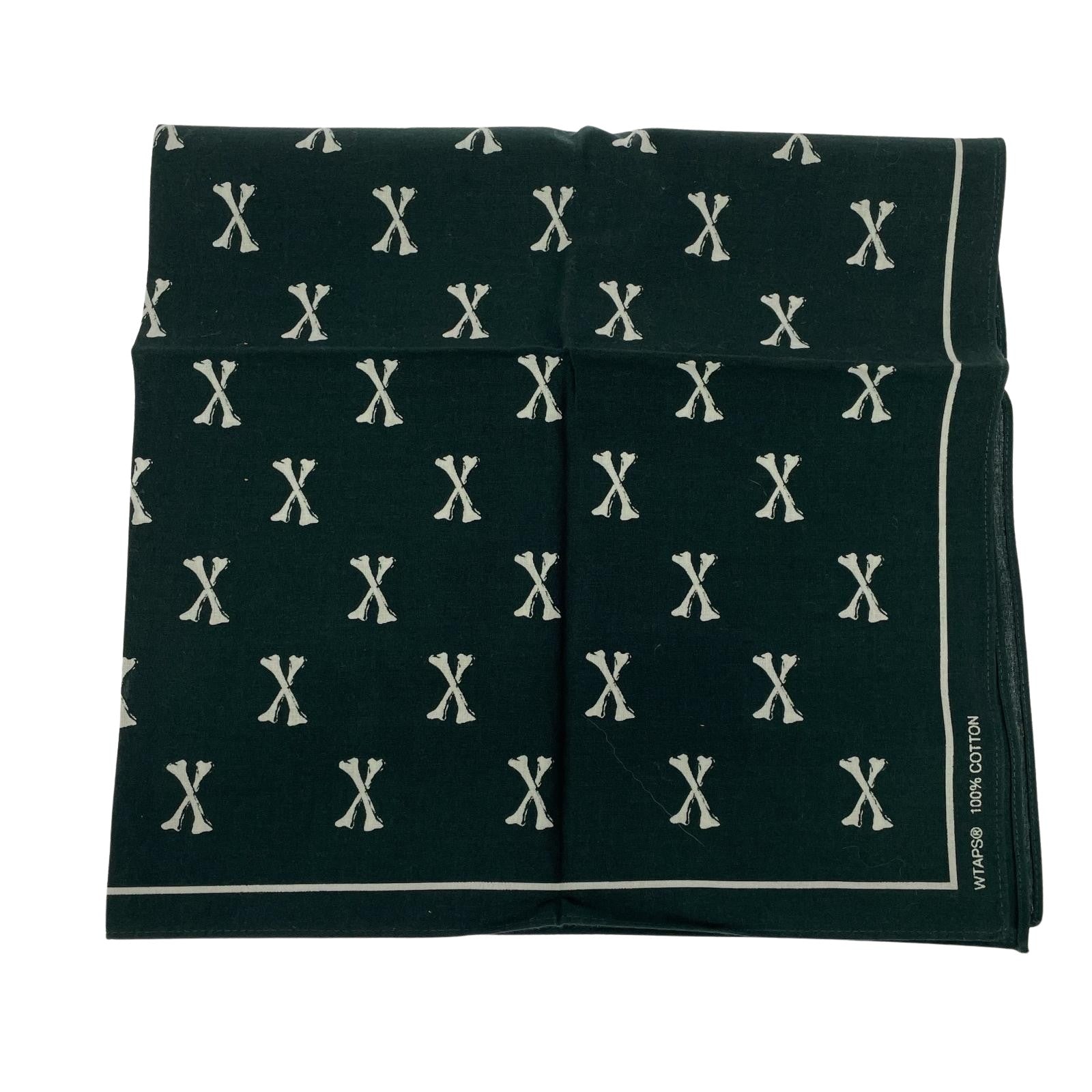 その他アクセサリー COTTON BANDANA CROSSBONES グリーン