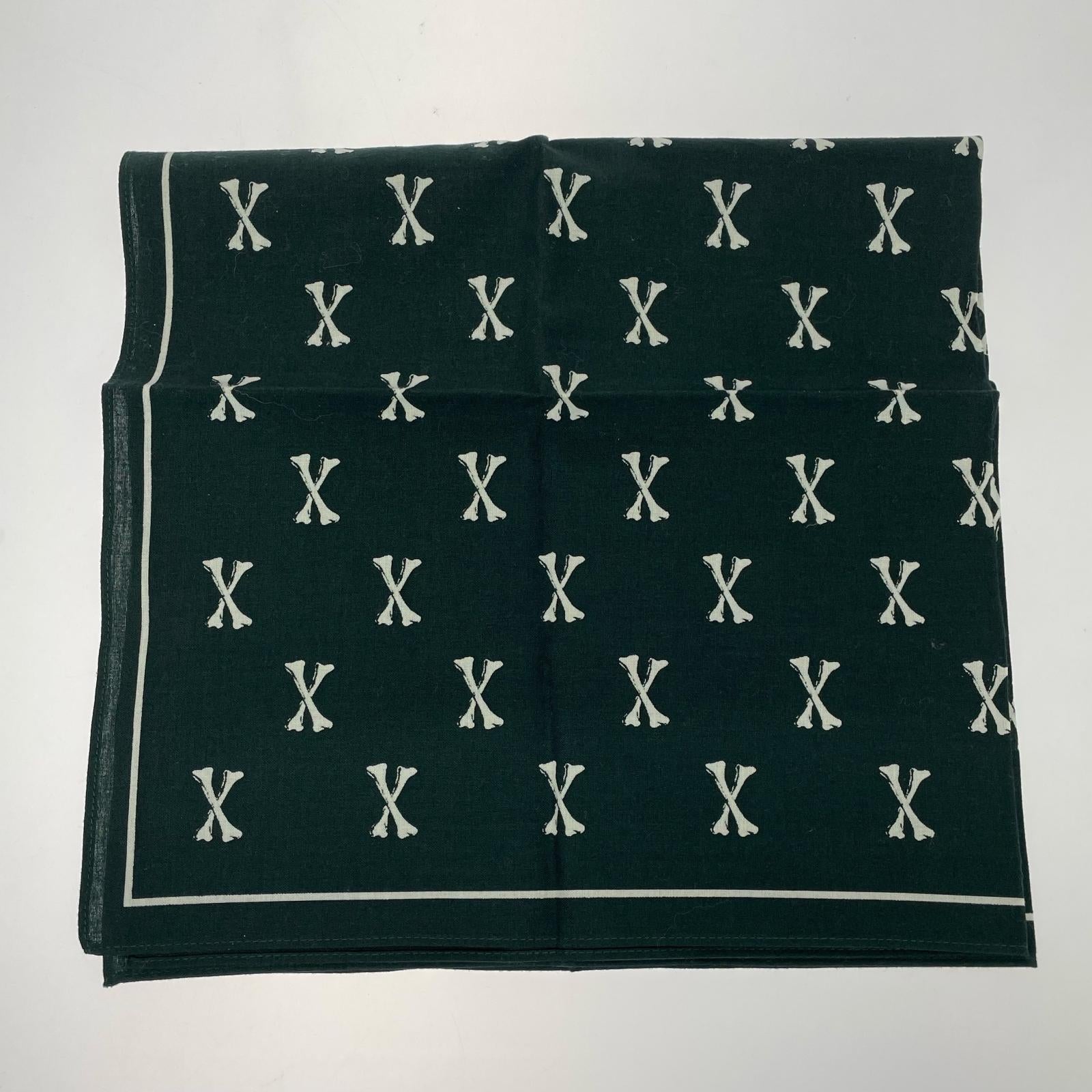 その他アクセサリー COTTON BANDANA CROSSBONES グリーン