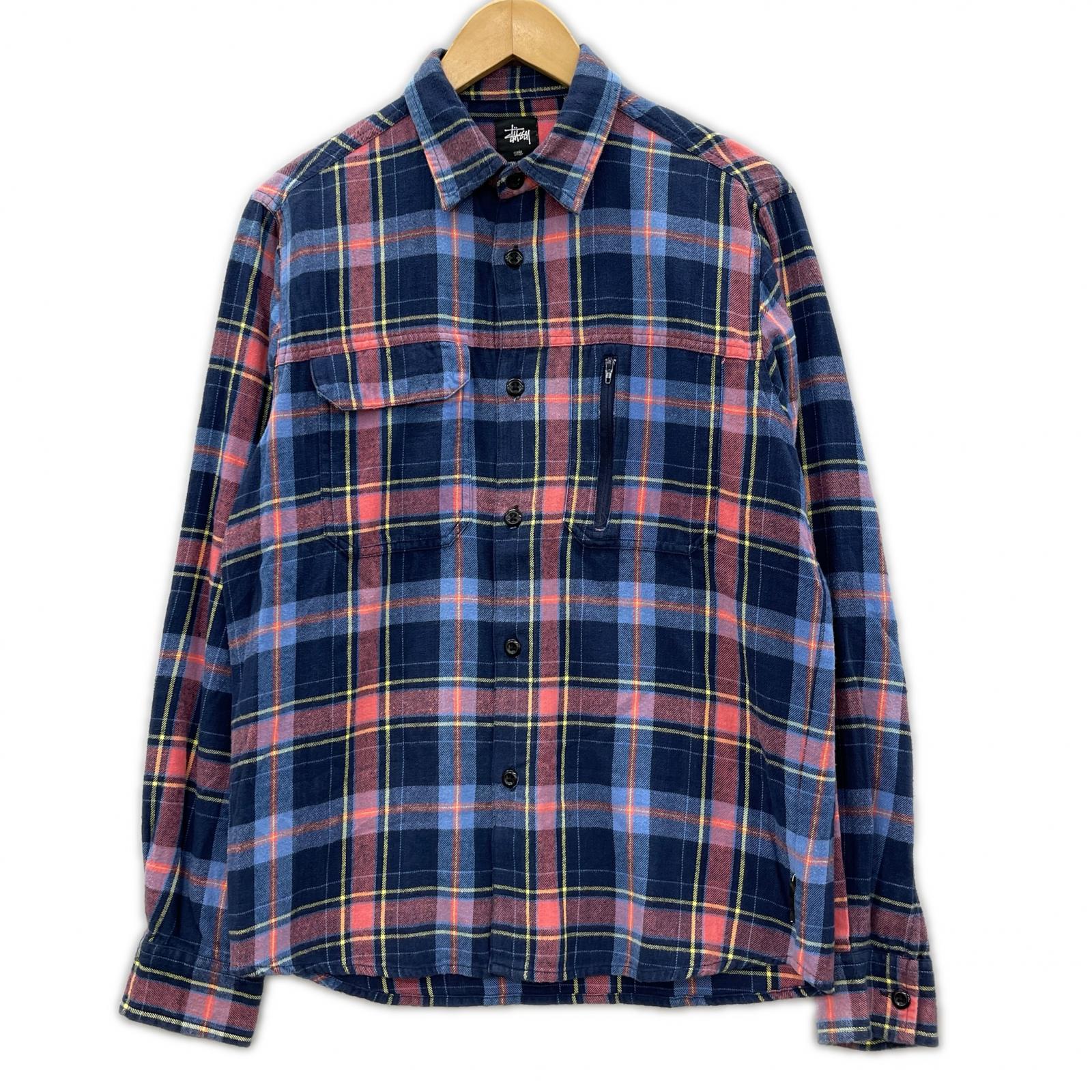 長袖シャツ STUSSY L/Sフランネルシャツ (S) S