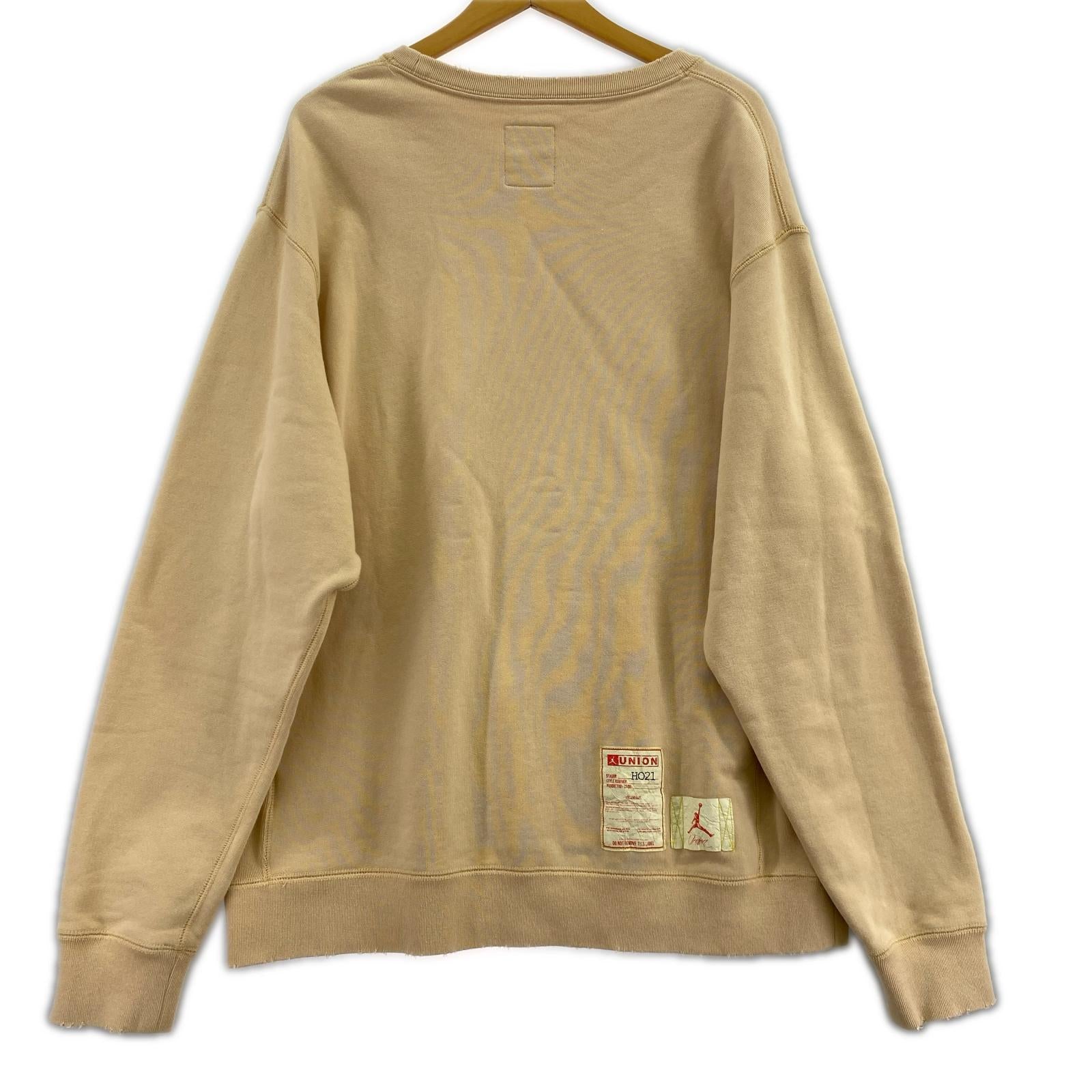 スウェット Jordan×UNION フロントプリント ベージュ(L) L ベージュ