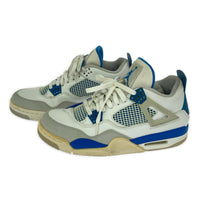 スニーカー AIR JORDAN 4 RETRO MILITARY BLUE 27.5cm 27.5cm (US9 1/2 UK9 EU45)