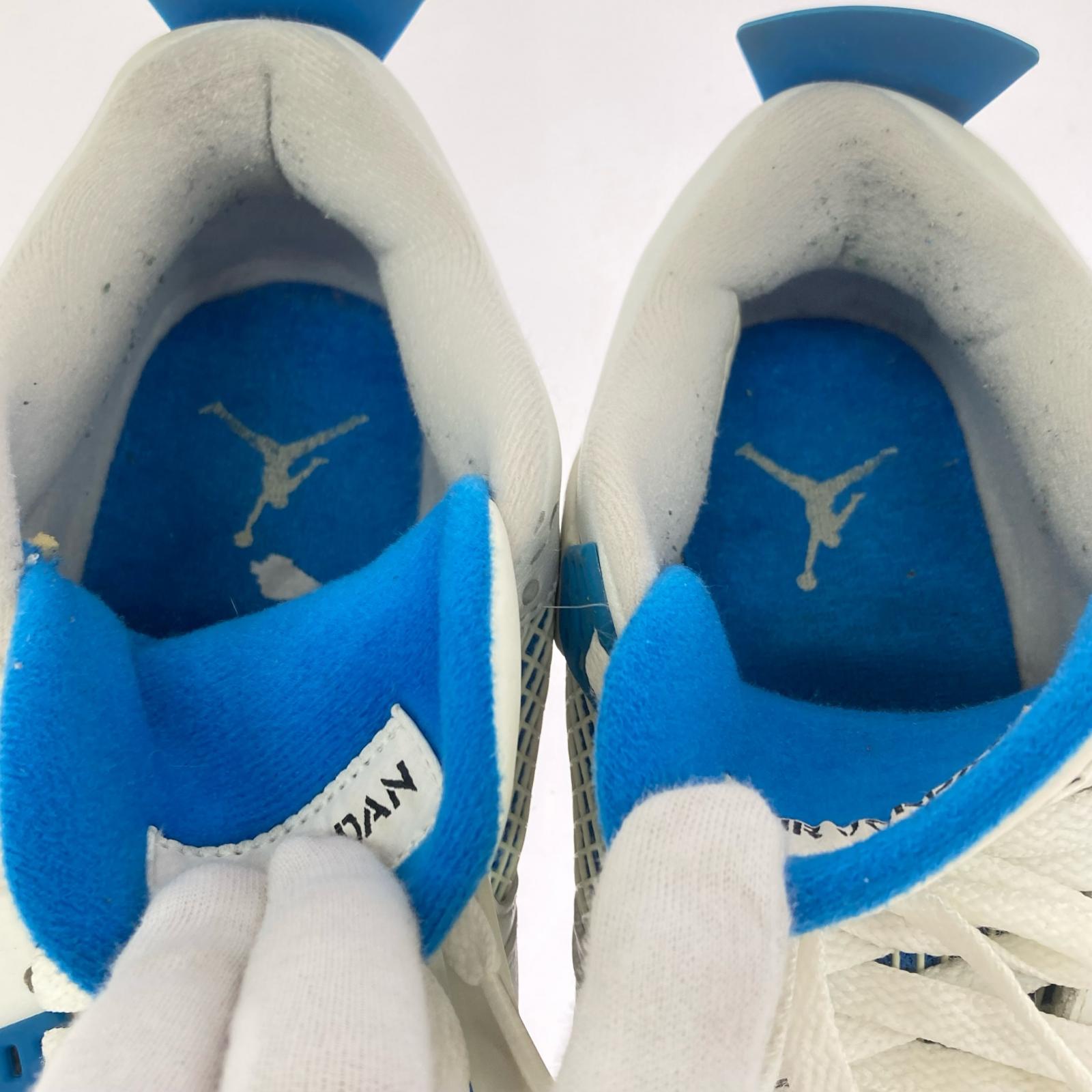 スニーカー AIR JORDAN 4 RETRO MILITARY BLUE 27.5cm 27.5cm (US9 1/2 UK9 EU45)