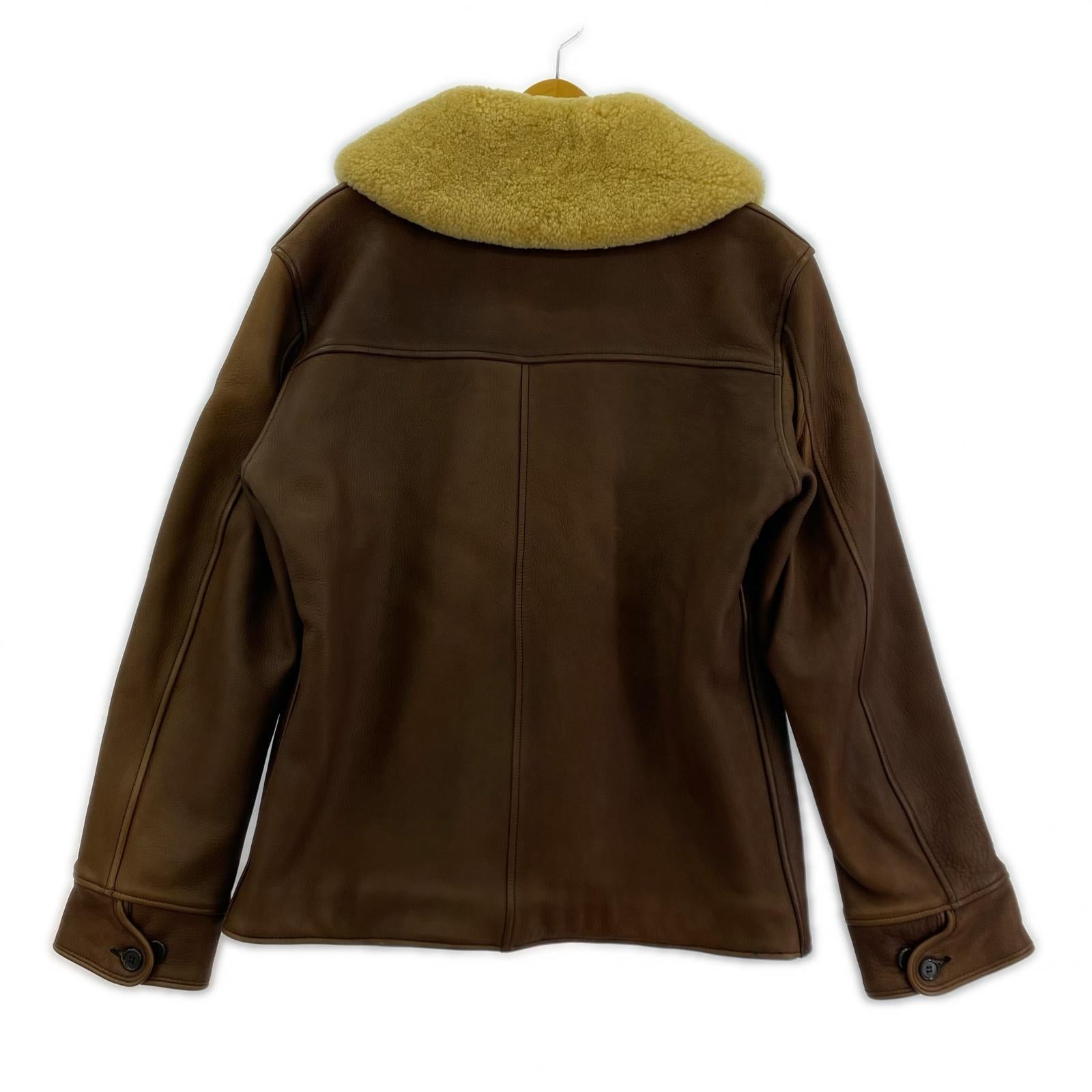 レザージャケット HELLER’S CAFE Ranch Jacket ディアスキン ブラウン