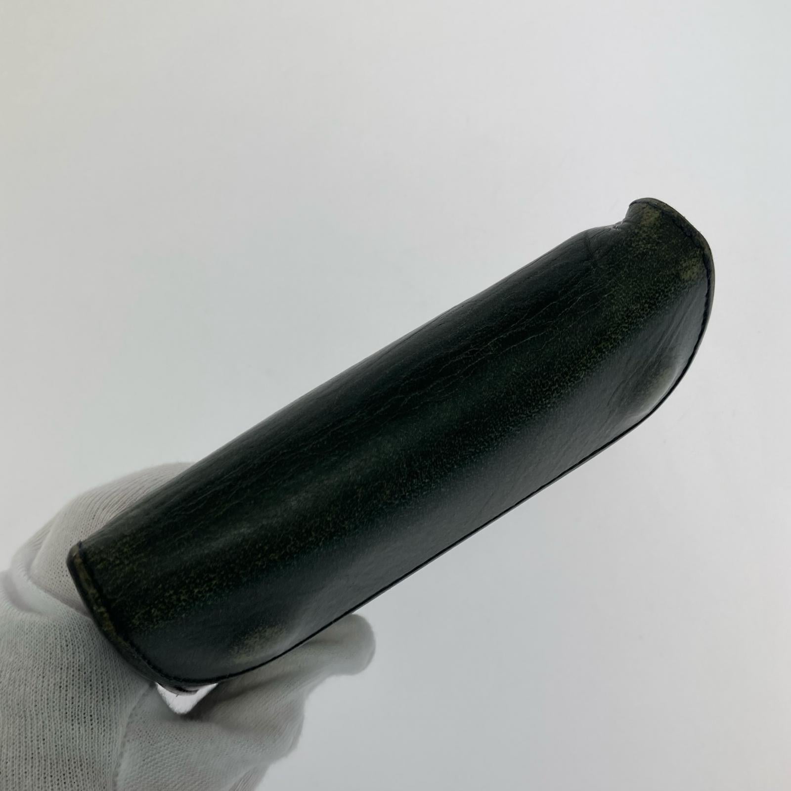 コンパクトウォレット BYRNE ブライドルレザー グリーン