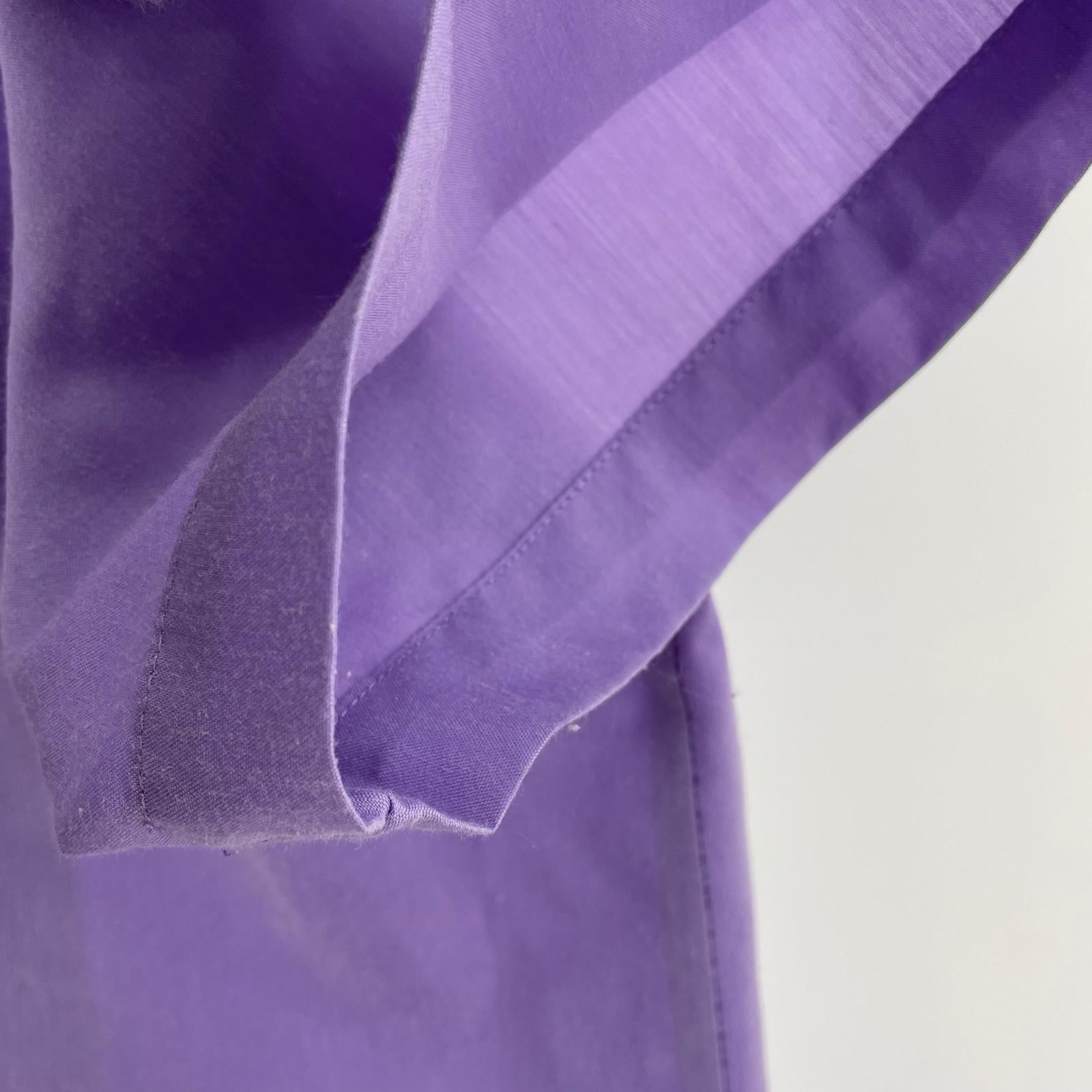 半袖シャツ GUAYABERA キューバシャツ 紫 パープル