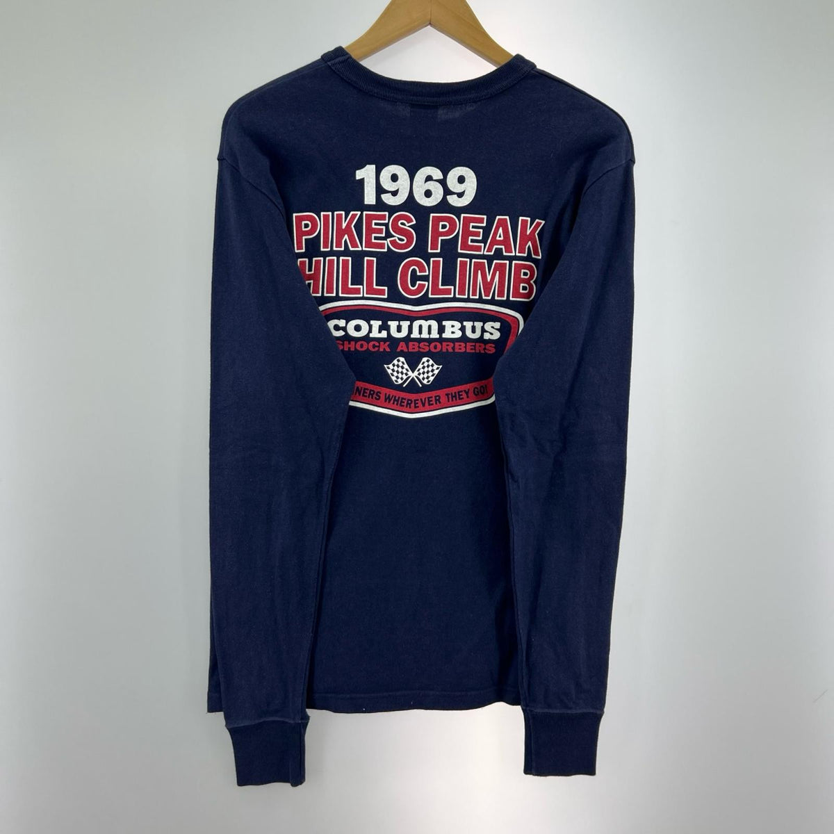 長袖Tシャツ レーシングフラッグL/STee 紺 38 ネイビー