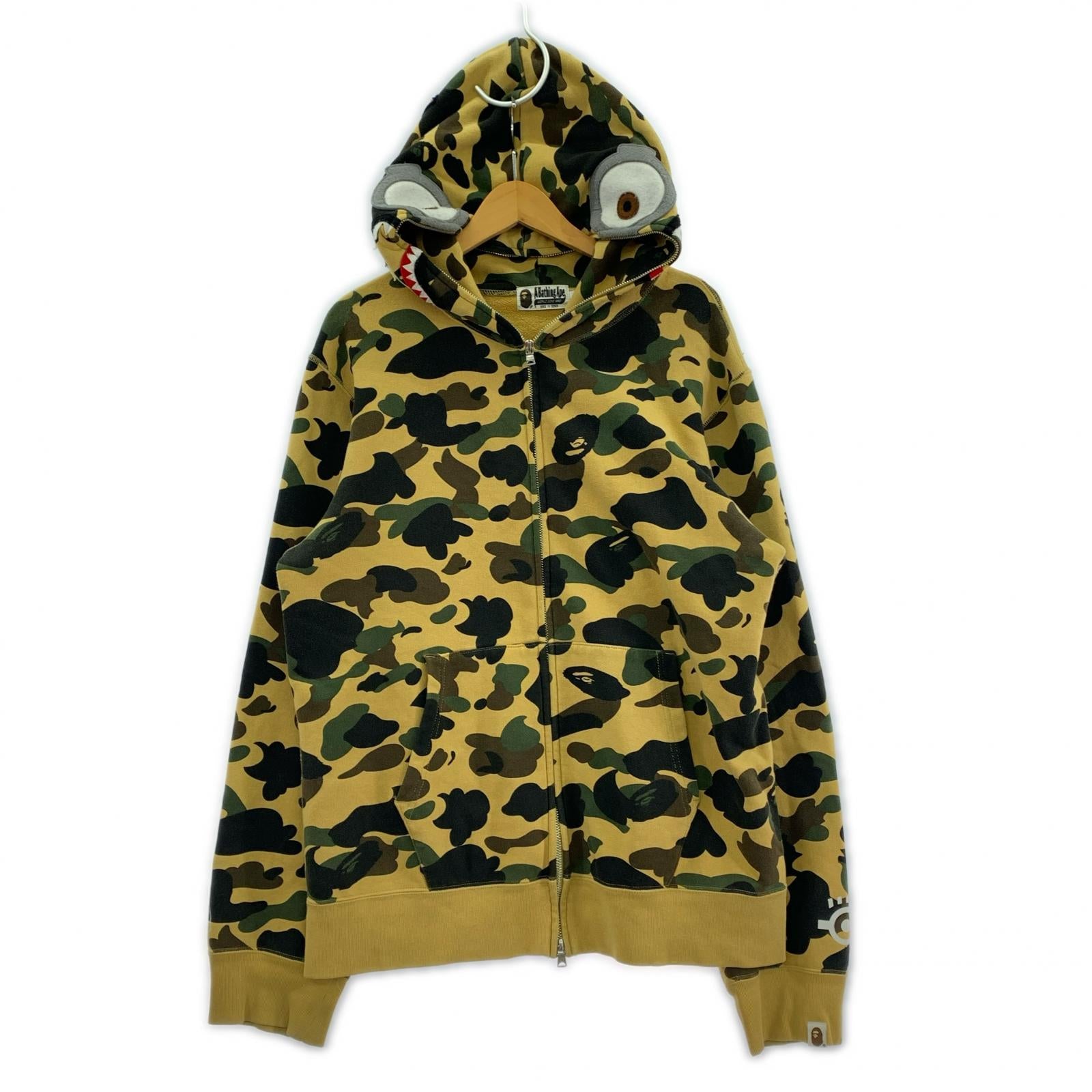 スウェット MINIONS シャークパーカー XL カモフラ LL