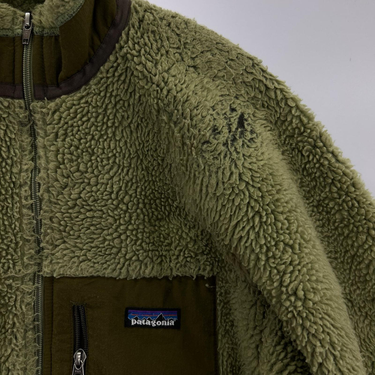 ジャケット patagonia 12年製 レトロX ボアフリースジャケット M 緑 M グリーン
