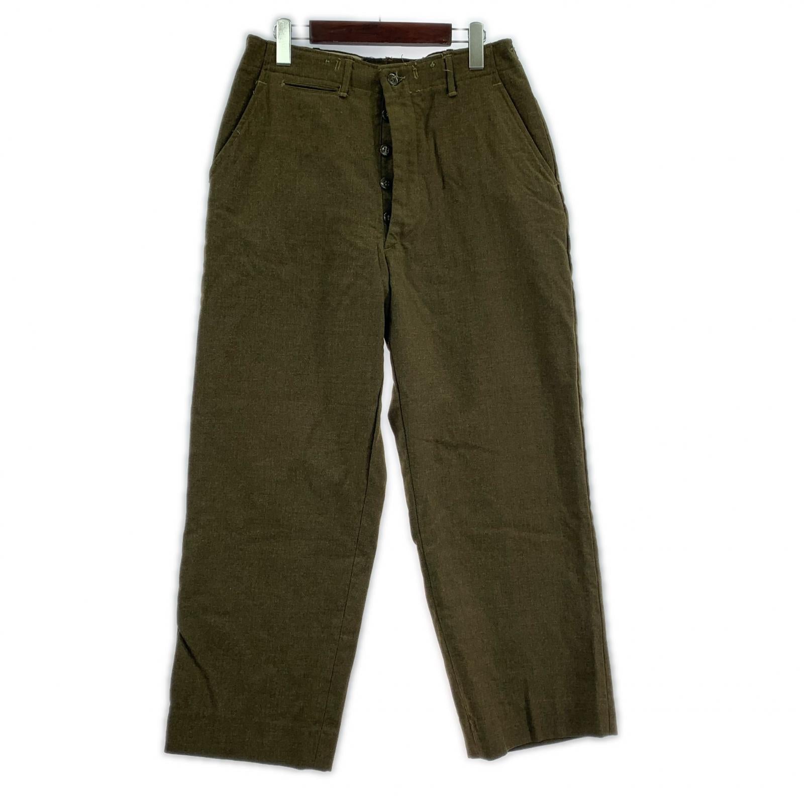 パンツ 50s~頃 M-45 ウールトラウザー 尿素ボタン カーキ(W32)