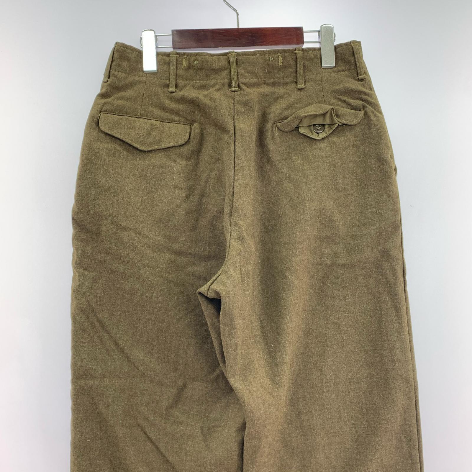 パンツ 50s~頃 M-45 ウールトラウザー 尿素ボタン カーキ(W32)