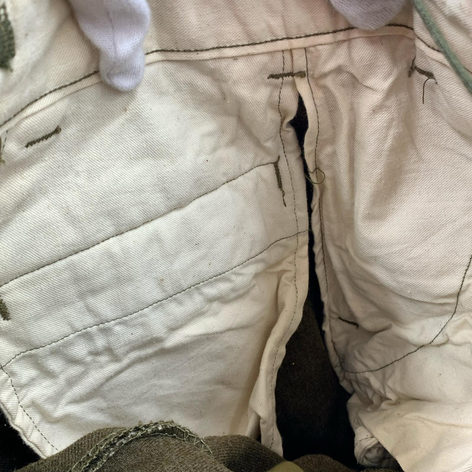 パンツ 50s~頃 M-45 ウールトラウザー 尿素ボタン カーキ(W32)