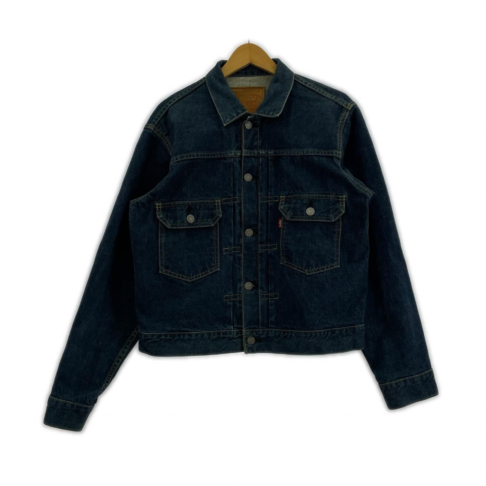 デニムジャケット 90s 71507xx 2nd 復刻 BIG E 赤耳 (40) 40 ブルー