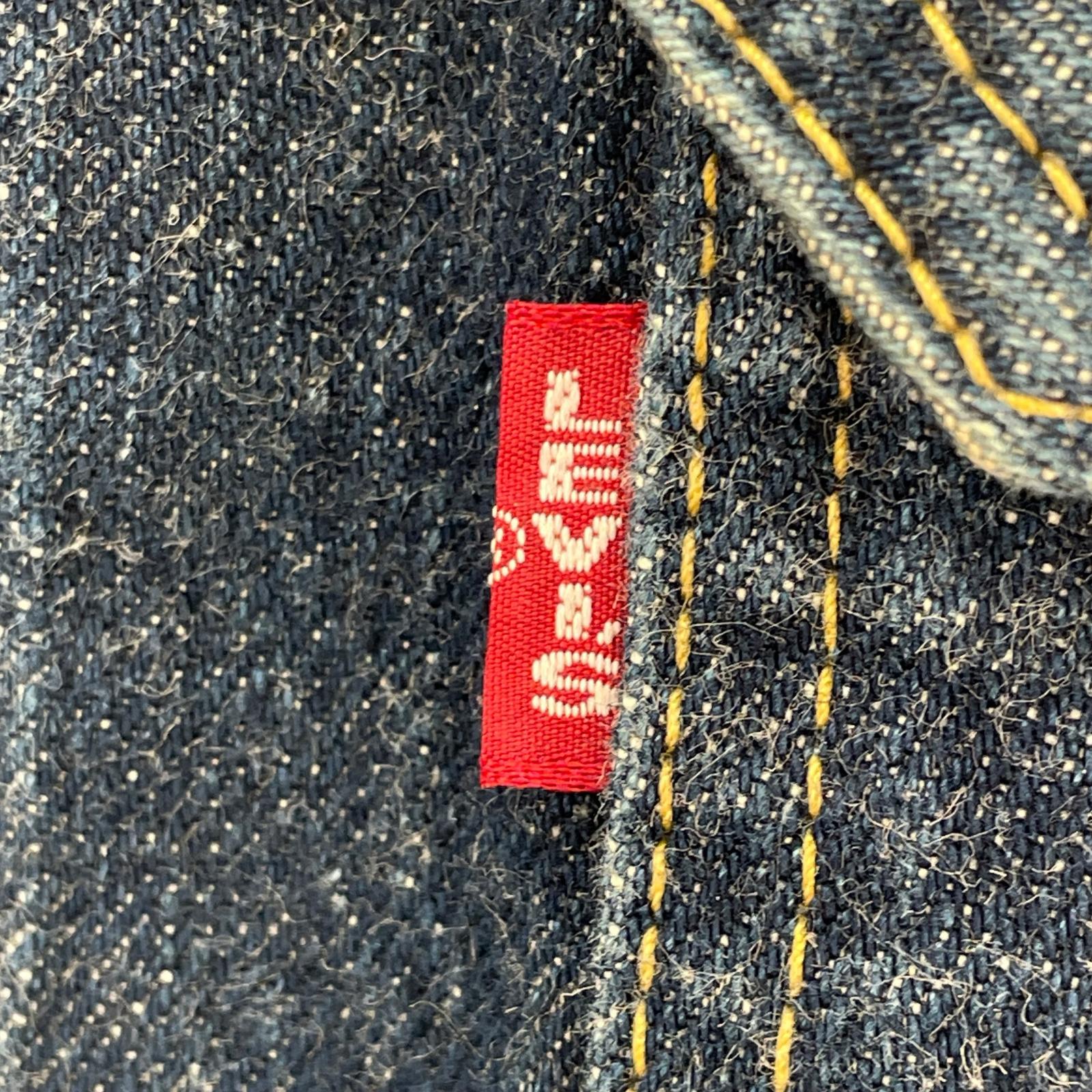 デニムジャケット 90s 71507xx 2nd 復刻 BIG E 赤耳 (40) 40 ブルー
