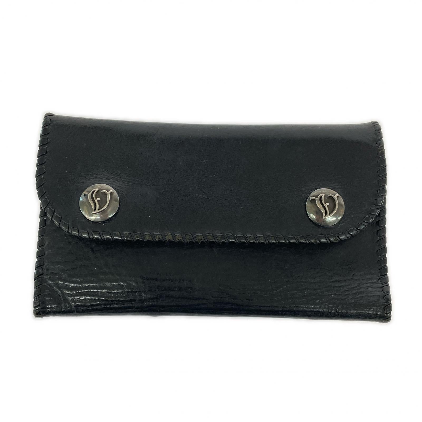長財布 VAN AMBURG LEATHERS レザー コンチョ ブラック
