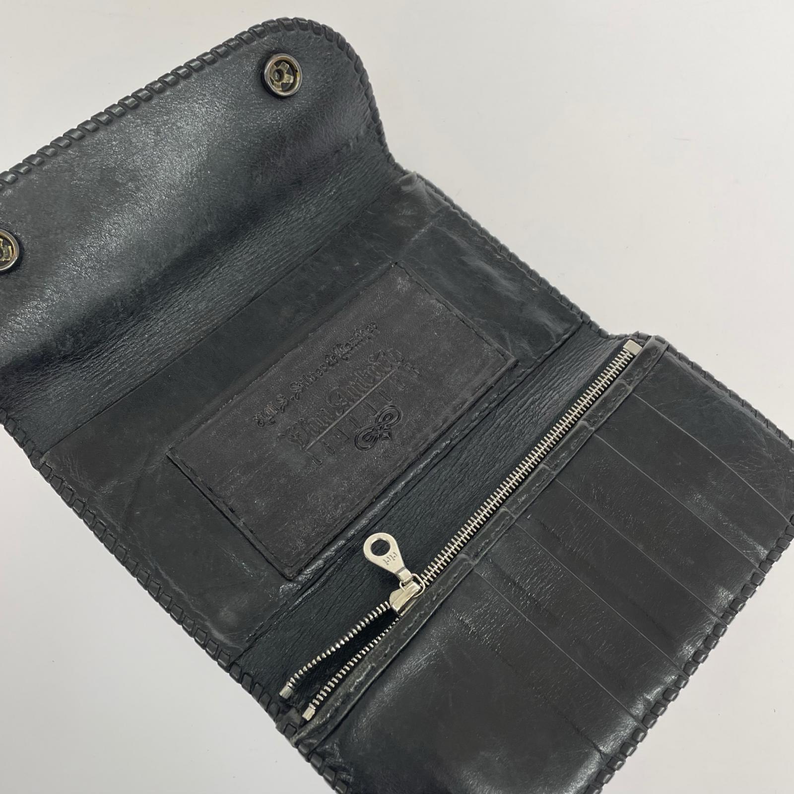 長財布 VAN AMBURG LEATHERS レザー コンチョ ブラック