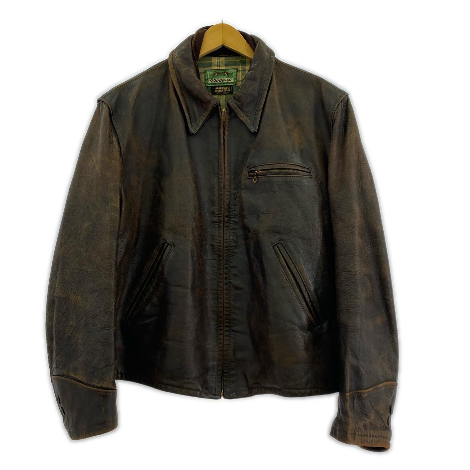 レザージャケット 40s~ ROUGH-IN Leather Sports Jacket ブラウン