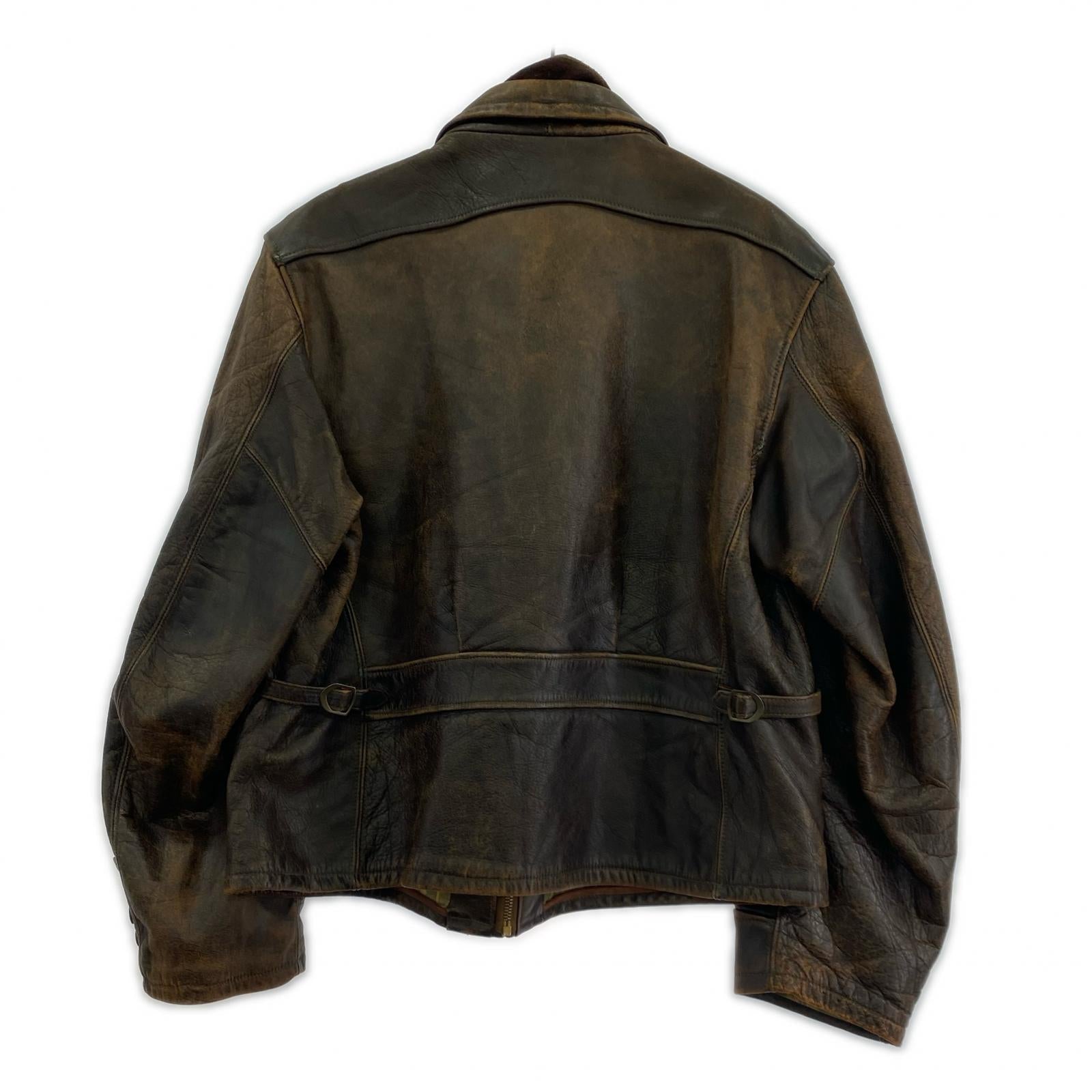 レザージャケット 40s~ ROUGH-IN Leather Sports Jacket ブラウン