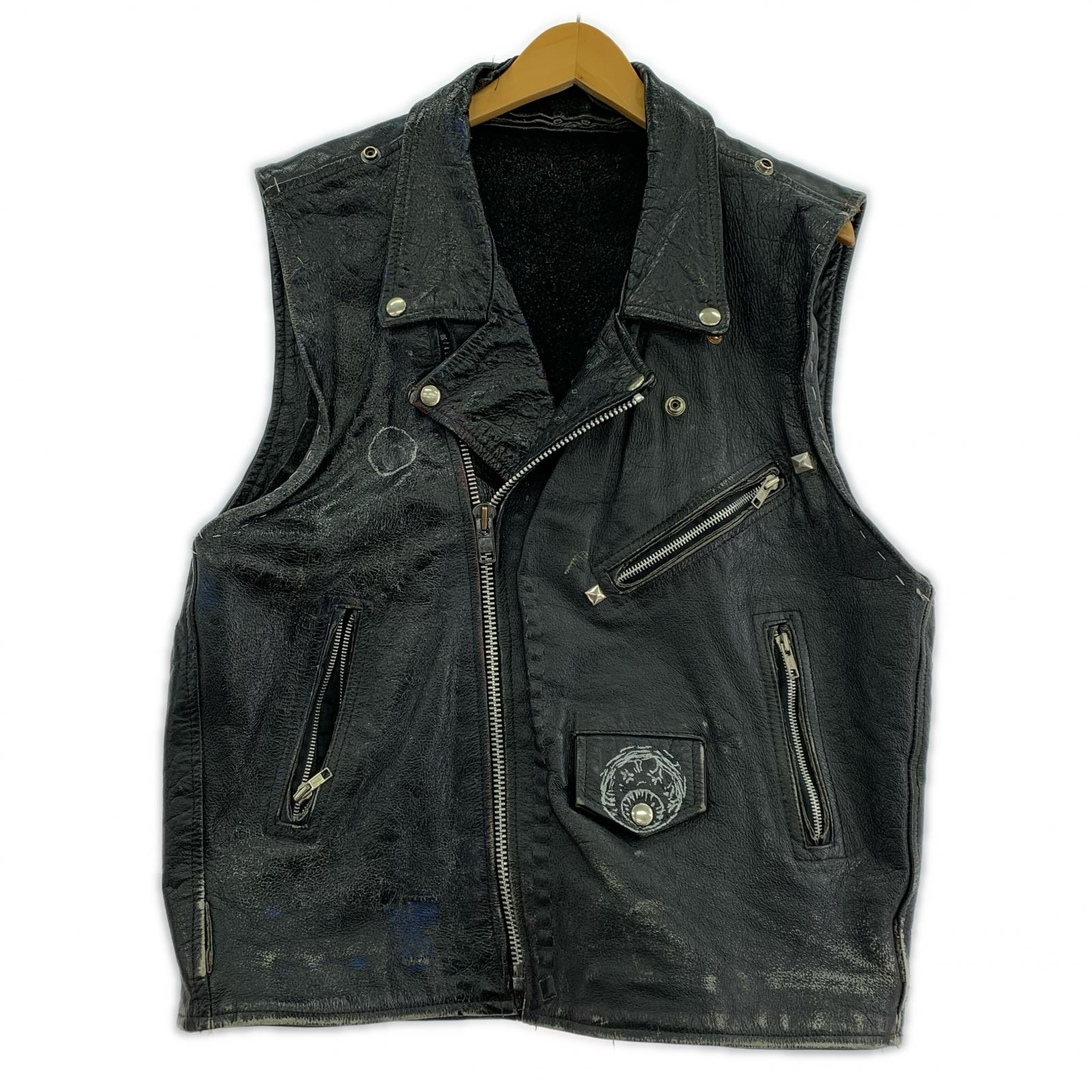 レザージャケット Unknown Leather Riders Vest ブラック
