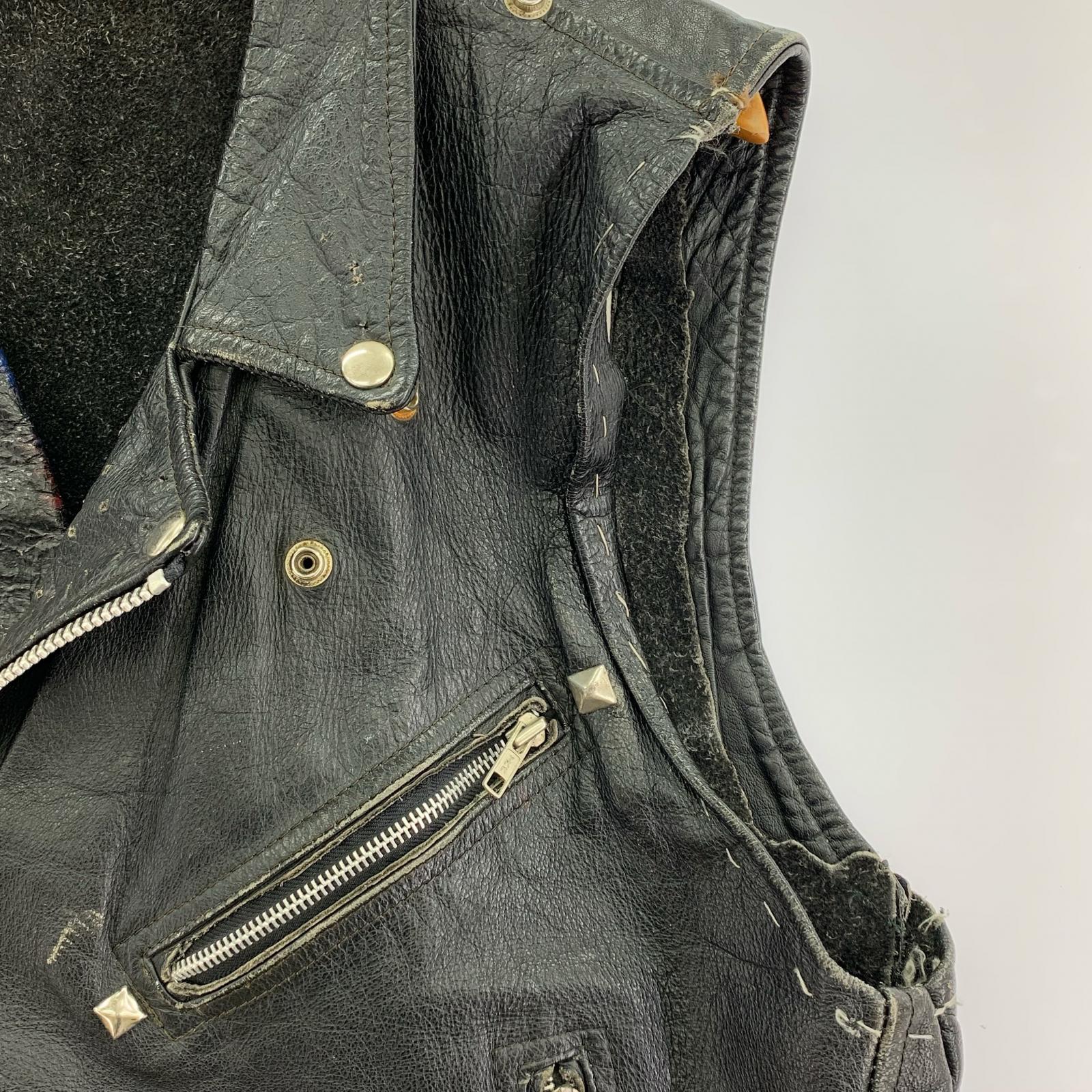 レザージャケット Unknown Leather Riders Vest ブラック