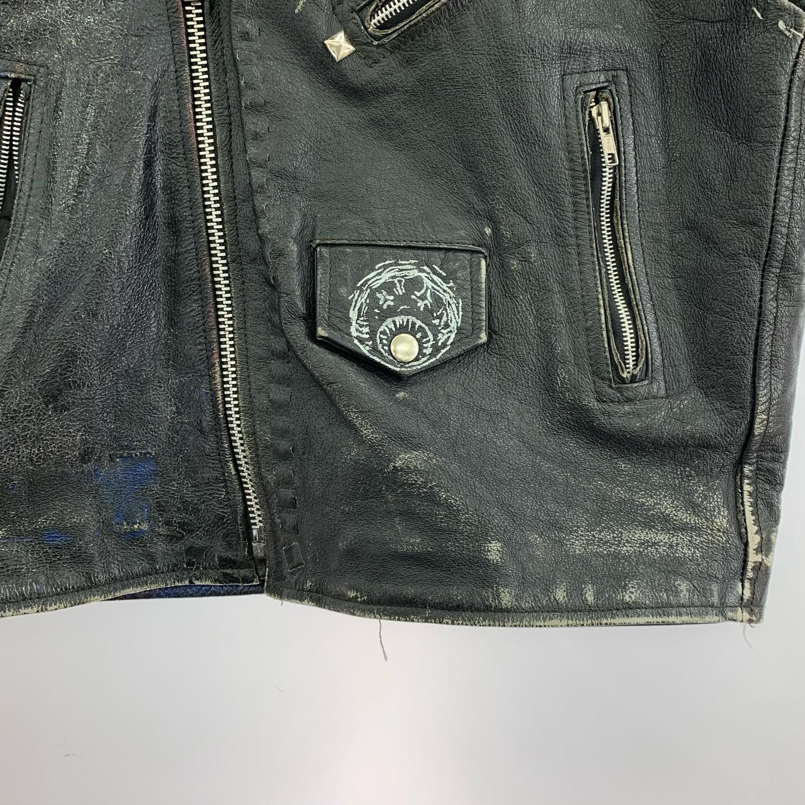 レザージャケット Unknown Leather Riders Vest ブラック