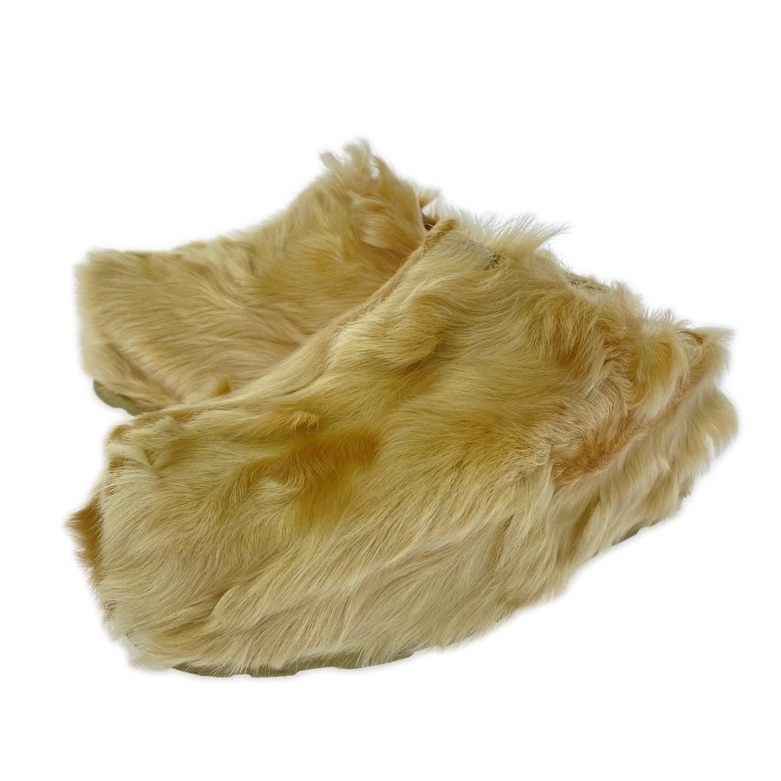 パンプス MAISON EUREKA LAMB FUR MULES(32) 32 ベージュ