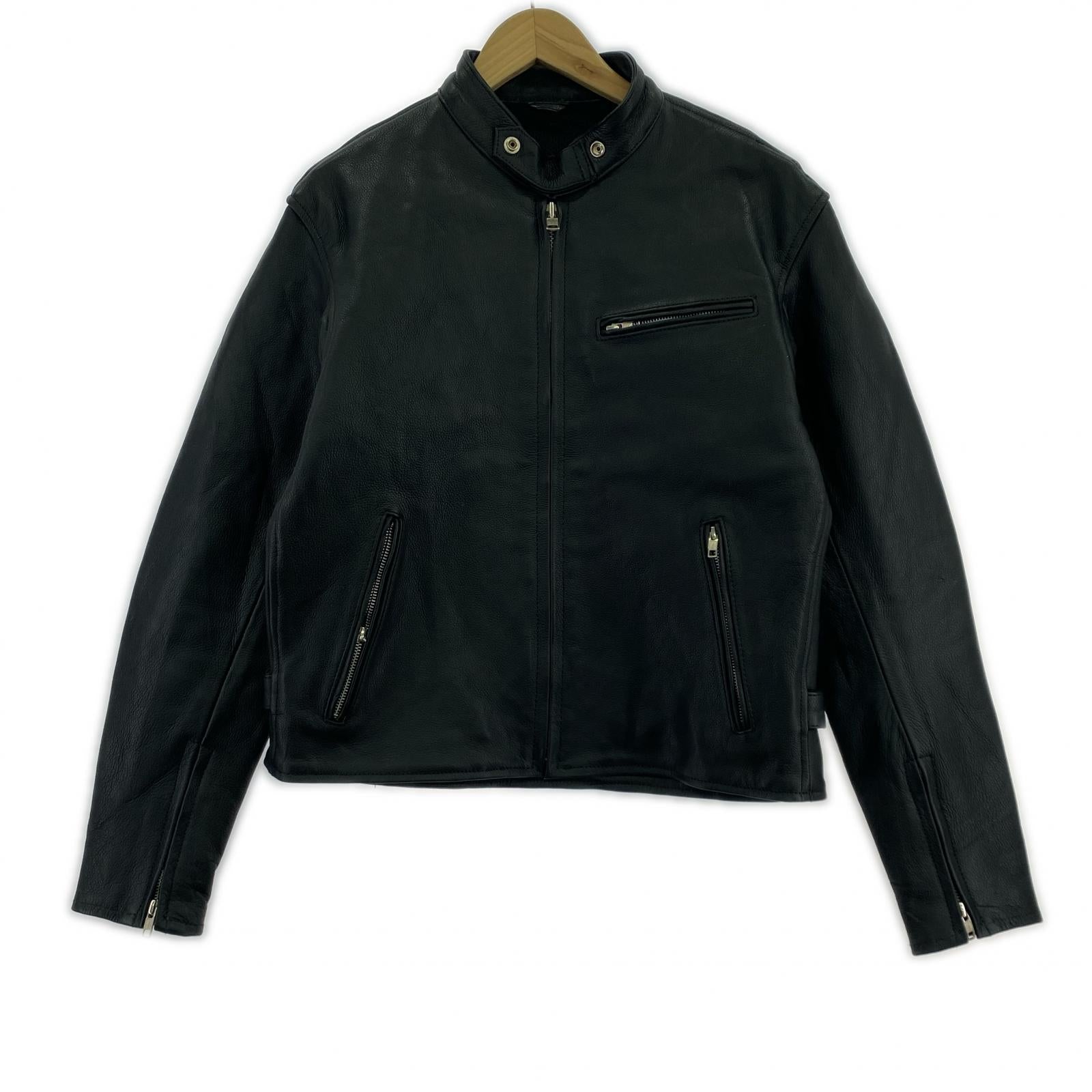 ライダースジャケット ROOKIES LEATHERS L ブラック