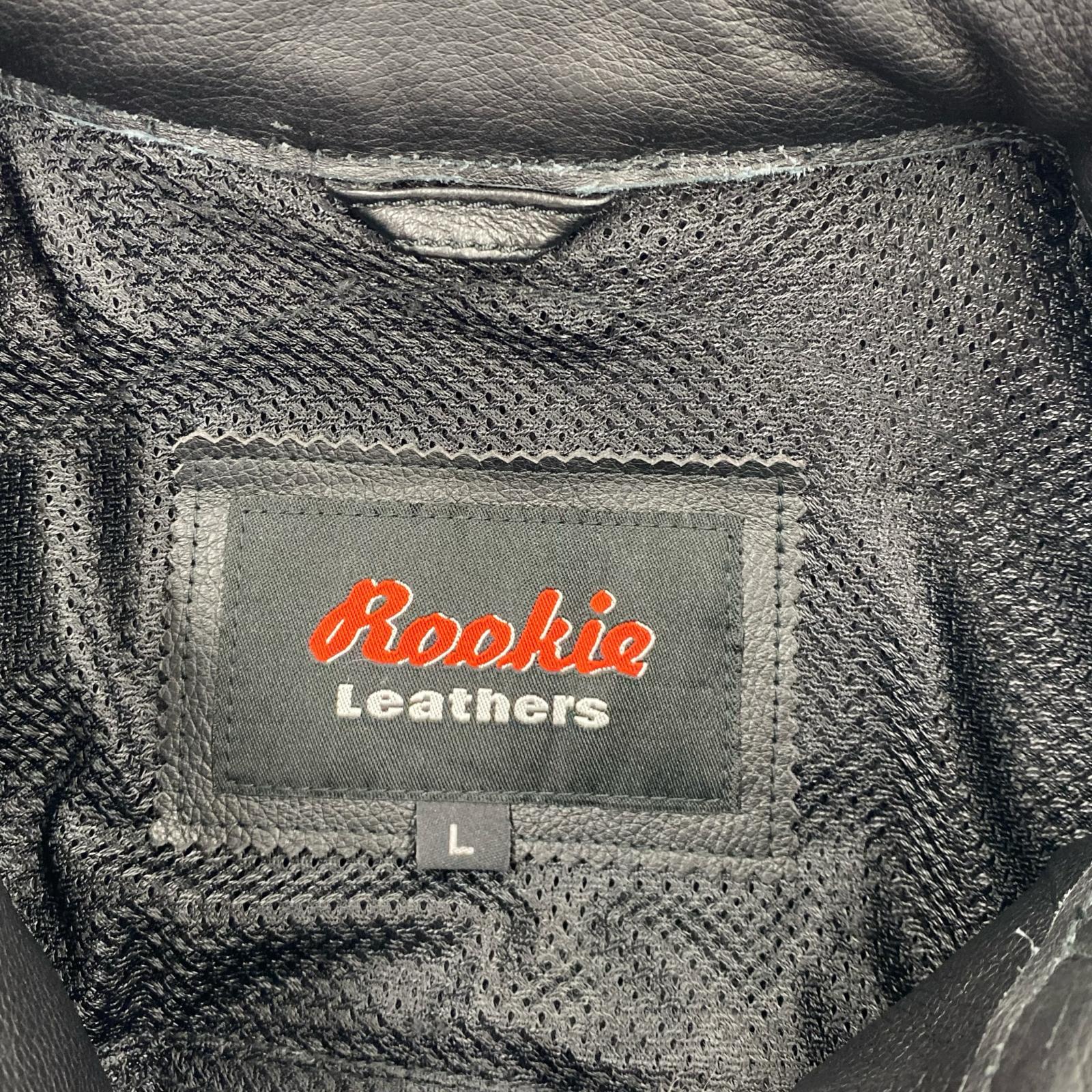 ライダースジャケット ROOKIES LEATHERS L ブラック