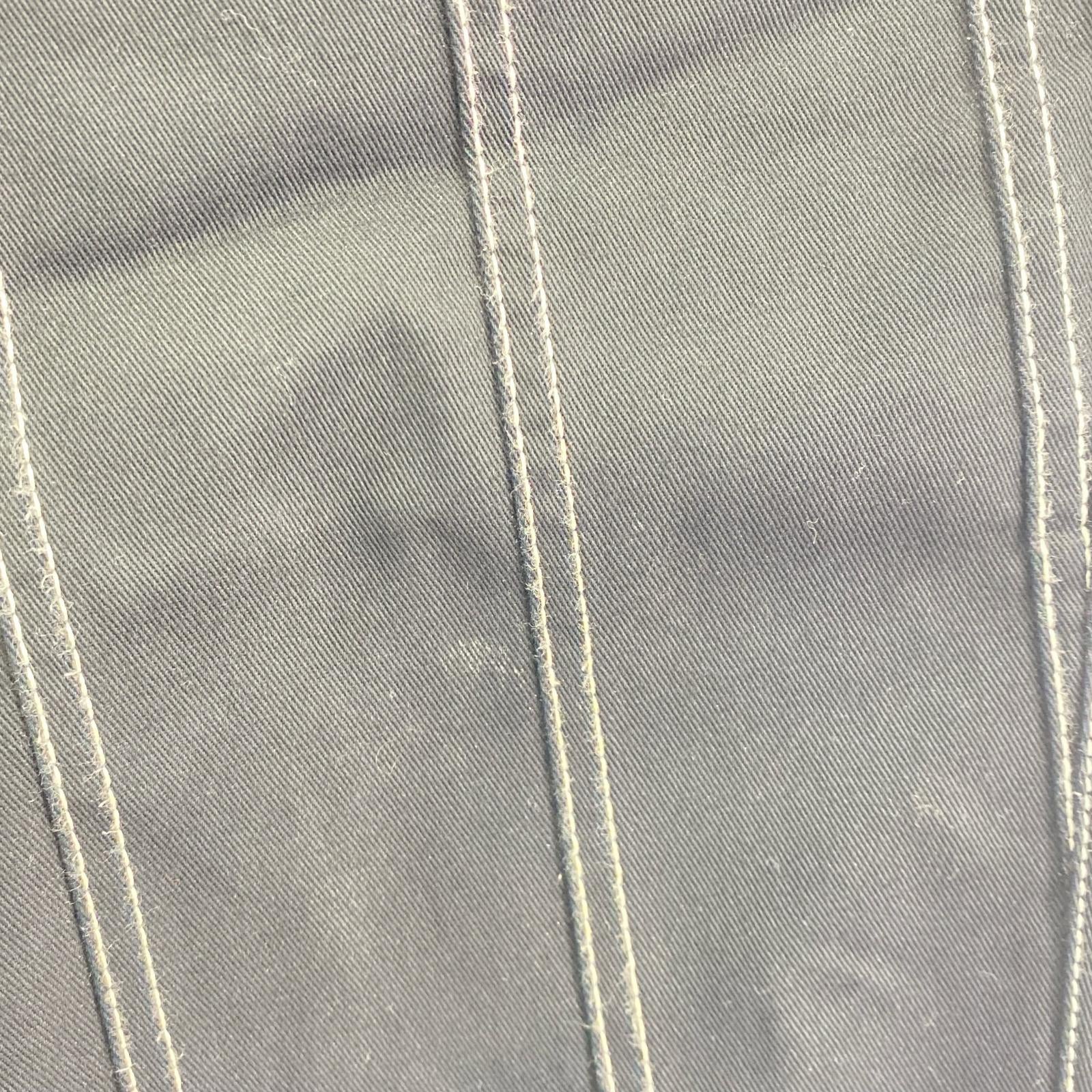 パンツ SHIRT ホワイトステッチクロップドパンツ 黒 S ブラック